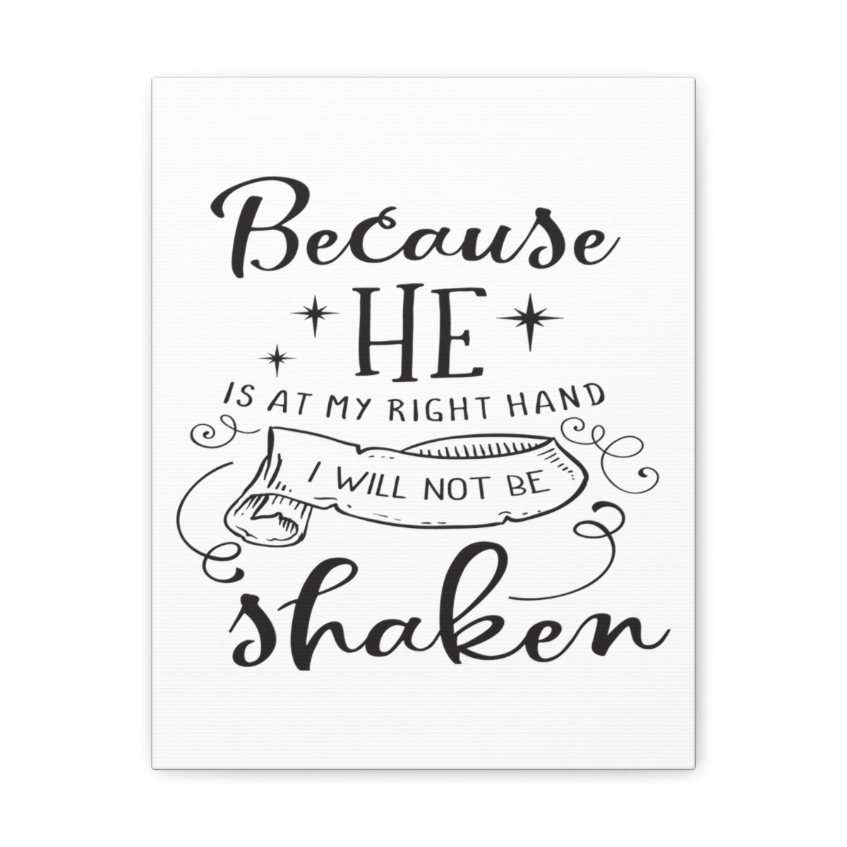 Scripture Walls Not Be Shaken Psalm 62:1-2 Christian Wall Art Print Ready to Hang Unframed-Express Your Love Gifts
