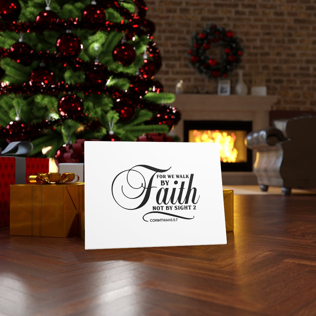 Scripture Walls Not By Sight Corinthians 5:7 Bible Verse Canvas Christian Wall Art Ready to Hang Unframed-Express Your Love Gifts