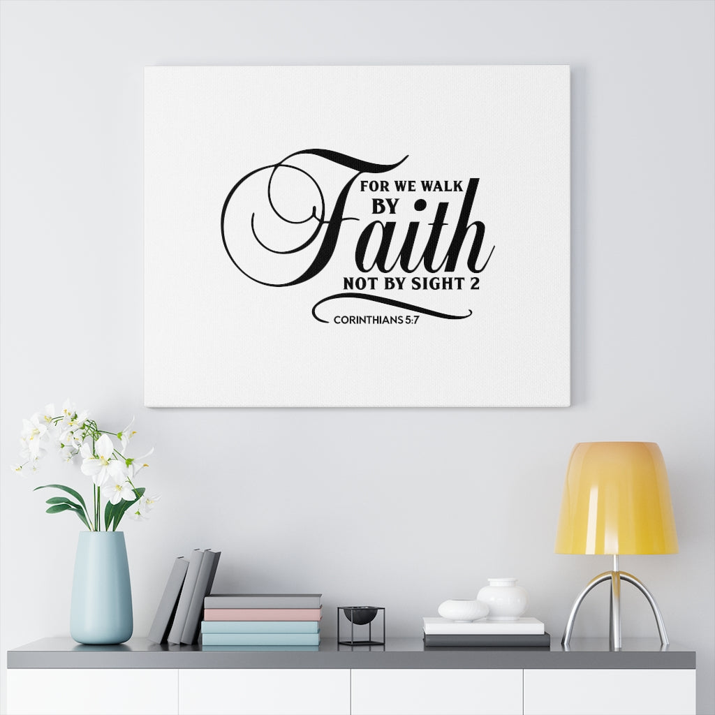 Scripture Walls Not By Sight Corinthians 5:7 Bible Verse Canvas Christian Wall Art Ready to Hang Unframed-Express Your Love Gifts