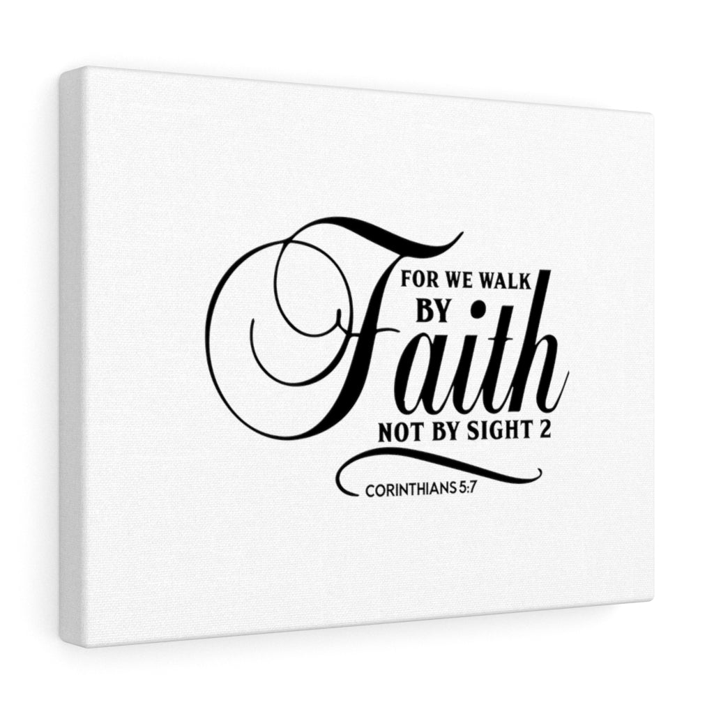 Scripture Walls Not By Sight Corinthians 5:7 Bible Verse Canvas Christian Wall Art Ready to Hang Unframed-Express Your Love Gifts