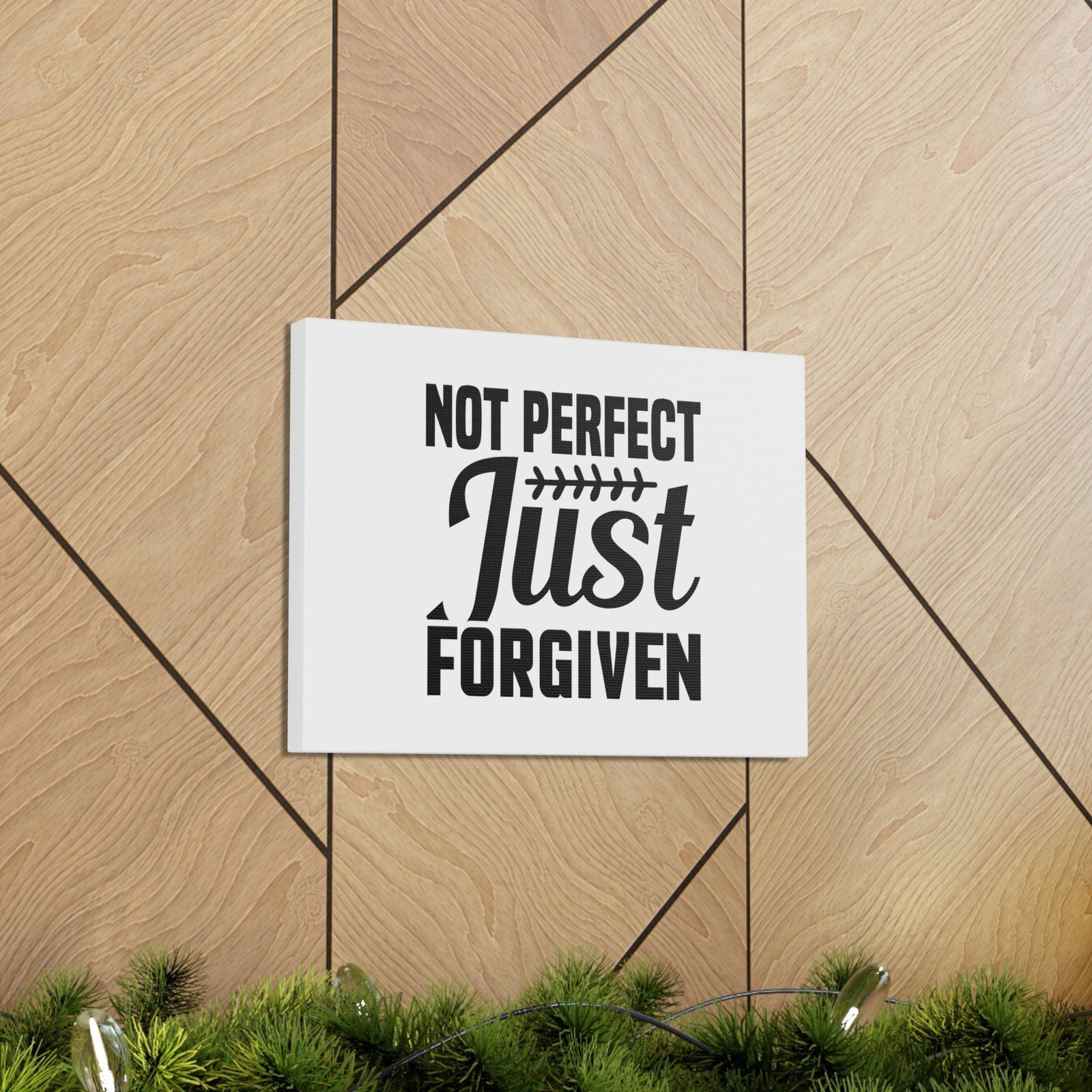 Scripture Walls Not Perfect, Just Forgiven 1 John 2:12 Leaves Christian Wall Art Bible Verse Print Ready to Hang Unframed-Express Your Love Gifts