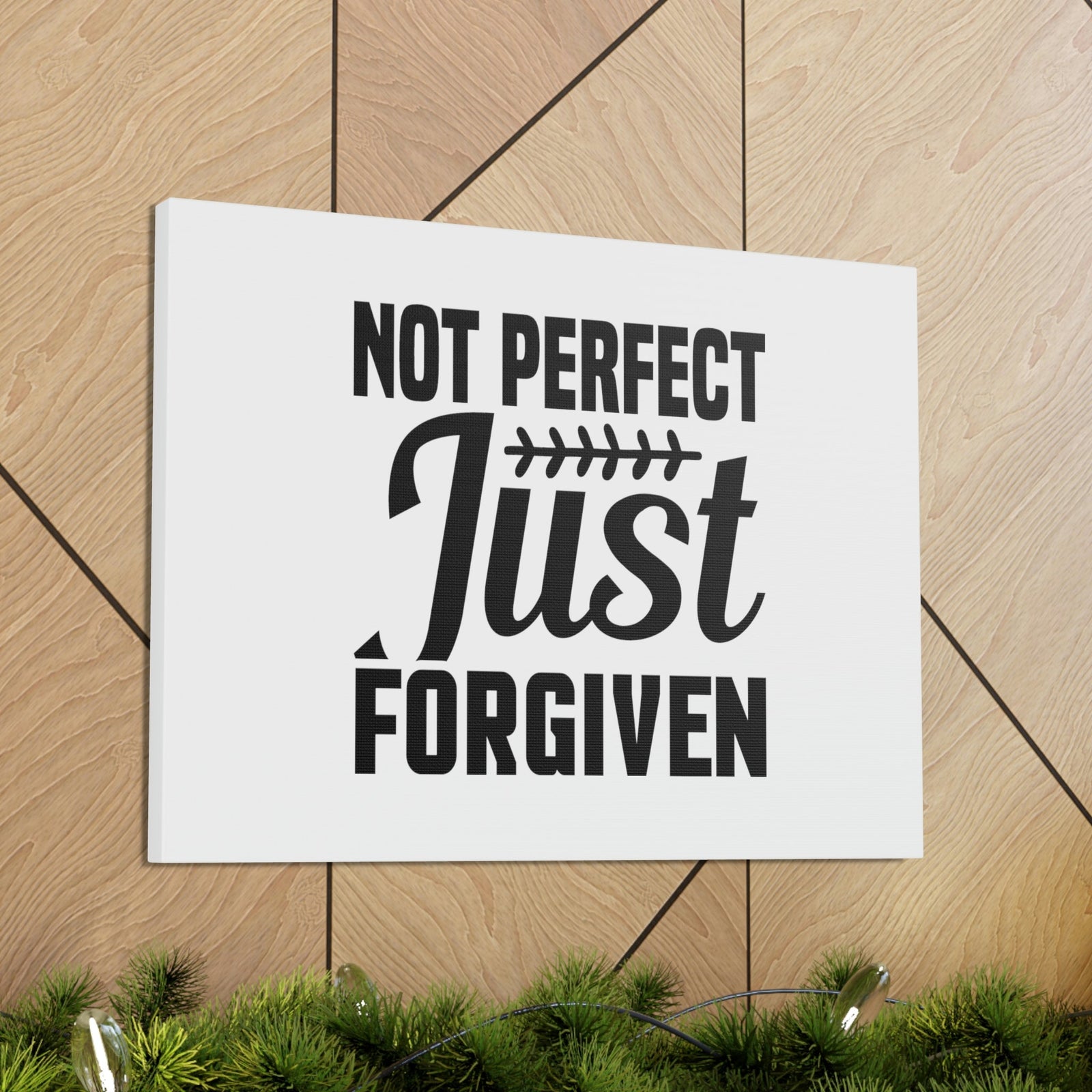 Scripture Walls Not Perfect, Just Forgiven 1 John 2:12 Leaves Christian Wall Art Bible Verse Print Ready to Hang Unframed-Express Your Love Gifts
