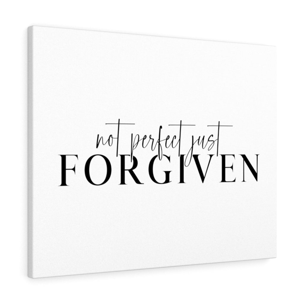 Scripture Walls Not Perfect Just Forgiven Bible Verse Canvas Christian Wall Art Ready to Hang Unframed-Express Your Love Gifts