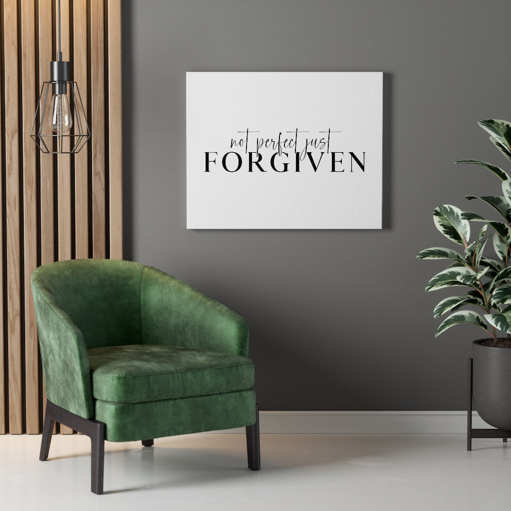 Scripture Walls Not Perfect Just Forgiven Bible Verse Canvas Christian Wall Art Ready to Hang Unframed-Express Your Love Gifts