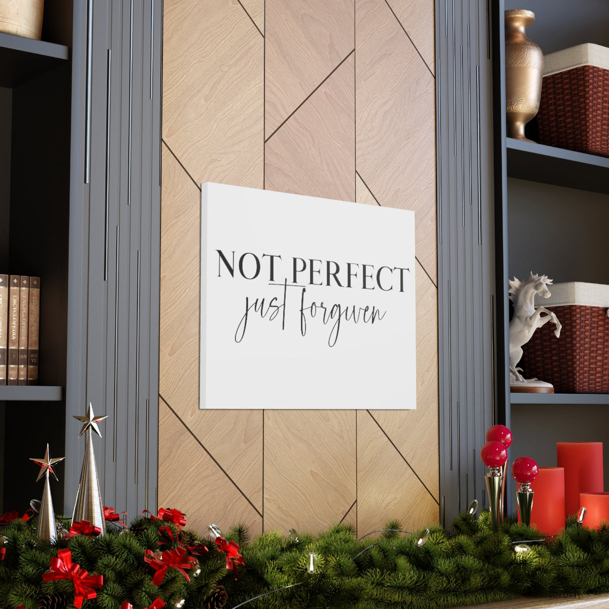 Scripture Walls Not Perfect Just Forgiven John 1:9 Christian Wall Art Print Ready to Hang Unframed-Express Your Love Gifts