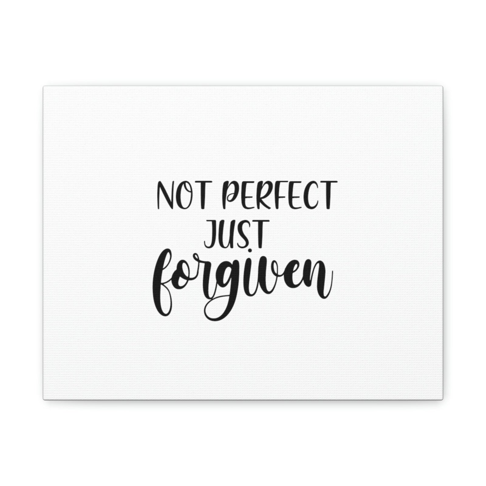 Scripture Walls Not Perfect, Just Forgiven Luke 6:37 White Christian Wall Art Bible Verse Print Ready to Hang Unframed-Express Your Love Gifts