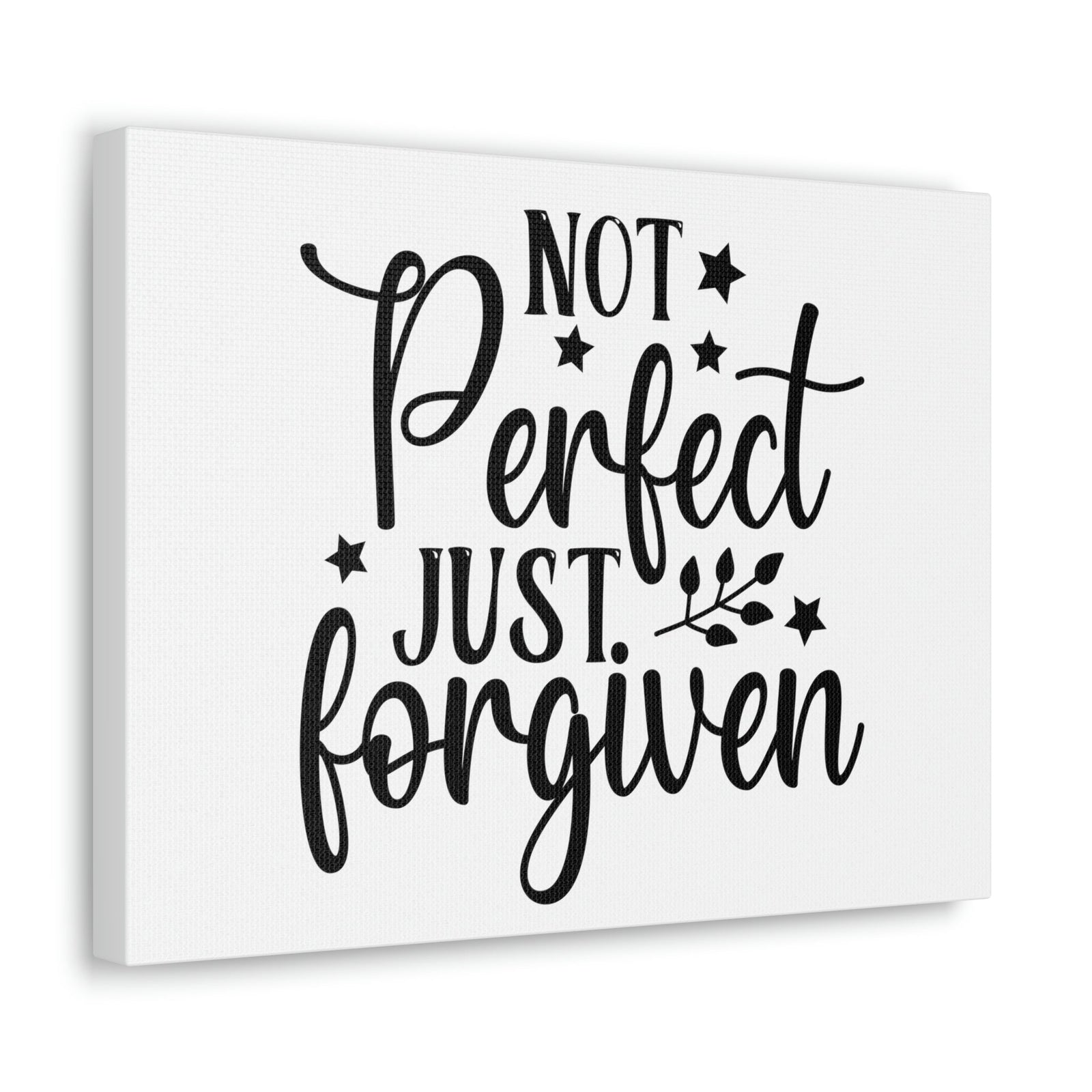 Scripture Walls Not Perfect Just Forgiven Romans 3:23 White Christian Wall Art Bible Verse Print Ready to Hang Unframed-Express Your Love Gifts