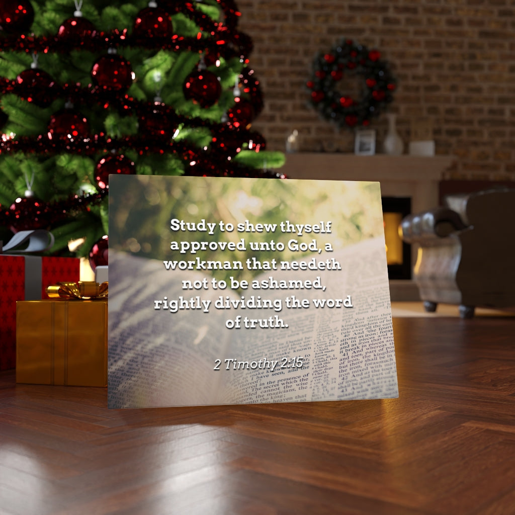 Scripture Walls Not To Be Ashamed 2 Timothy 2:15 Bible Verse Canvas Christian Wall Art Ready to Hang Unframed-Express Your Love Gifts
