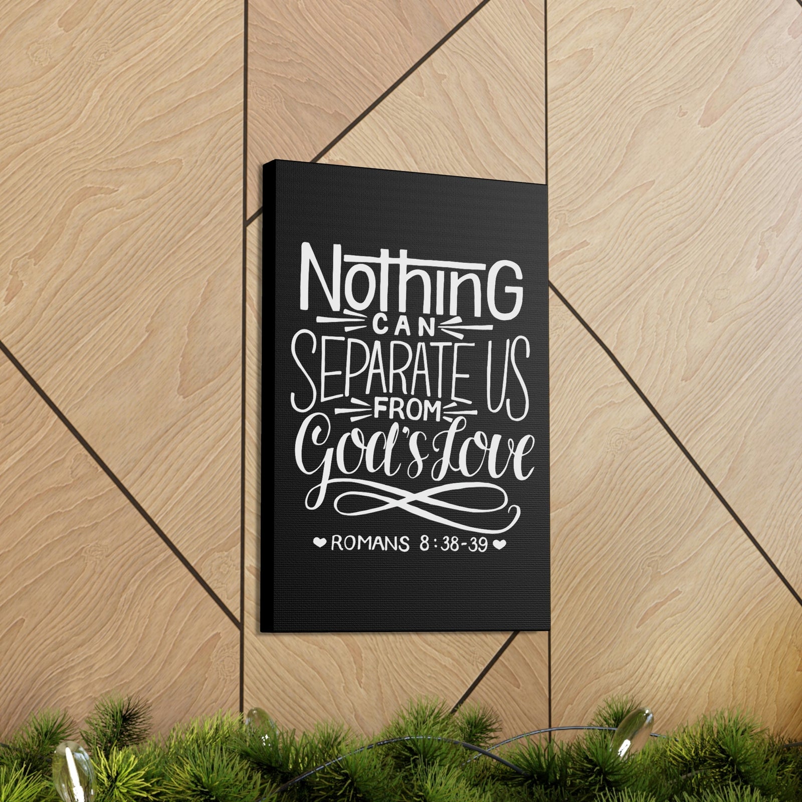 Scripture Walls Nothing Can Separate Us Romans 8:38 Bible Verse Canvas Christian Wall Art Ready to Hang Unframed-Express Your Love Gifts