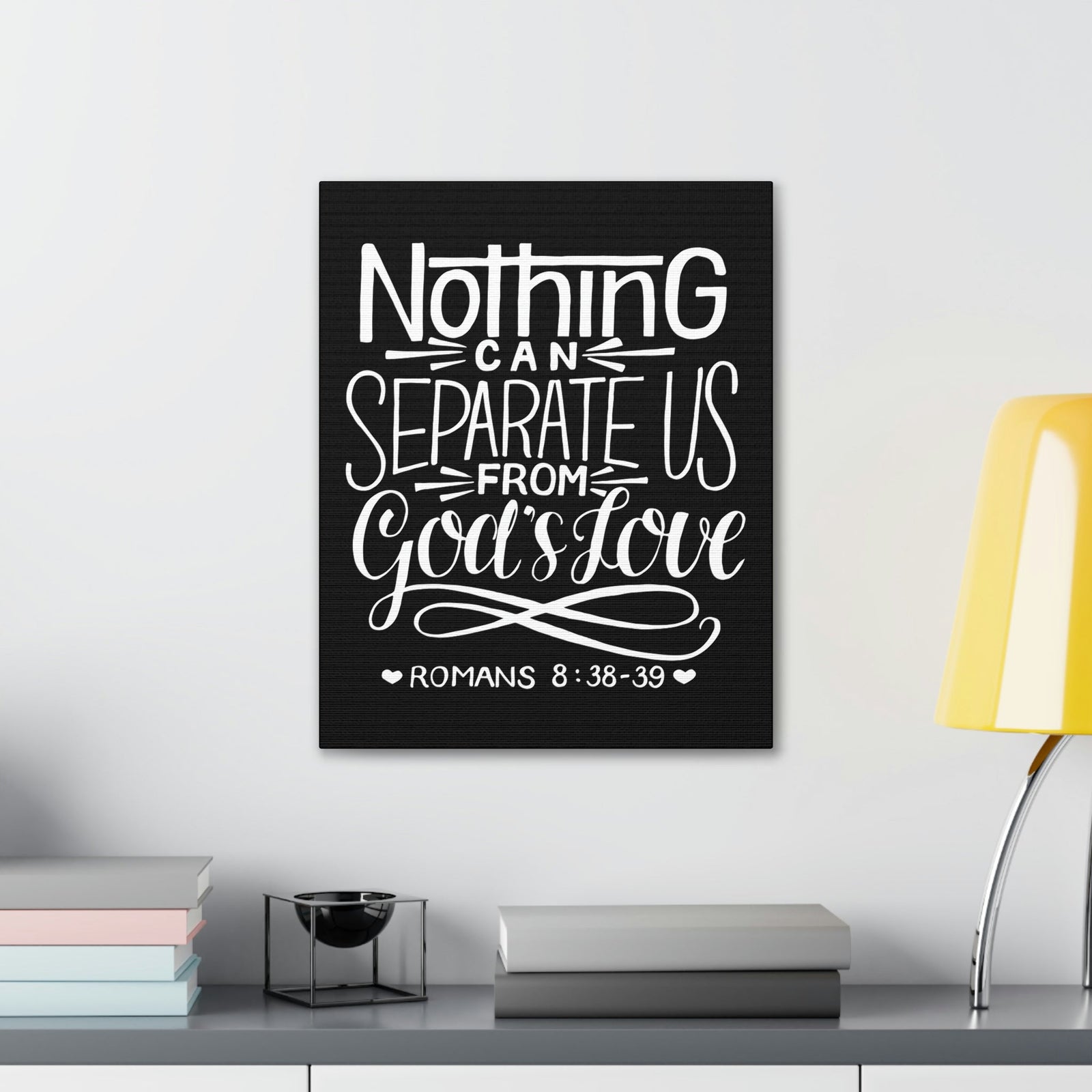 Scripture Walls Nothing Can Separate Us Romans 8:38 Bible Verse Canvas Christian Wall Art Ready to Hang Unframed-Express Your Love Gifts