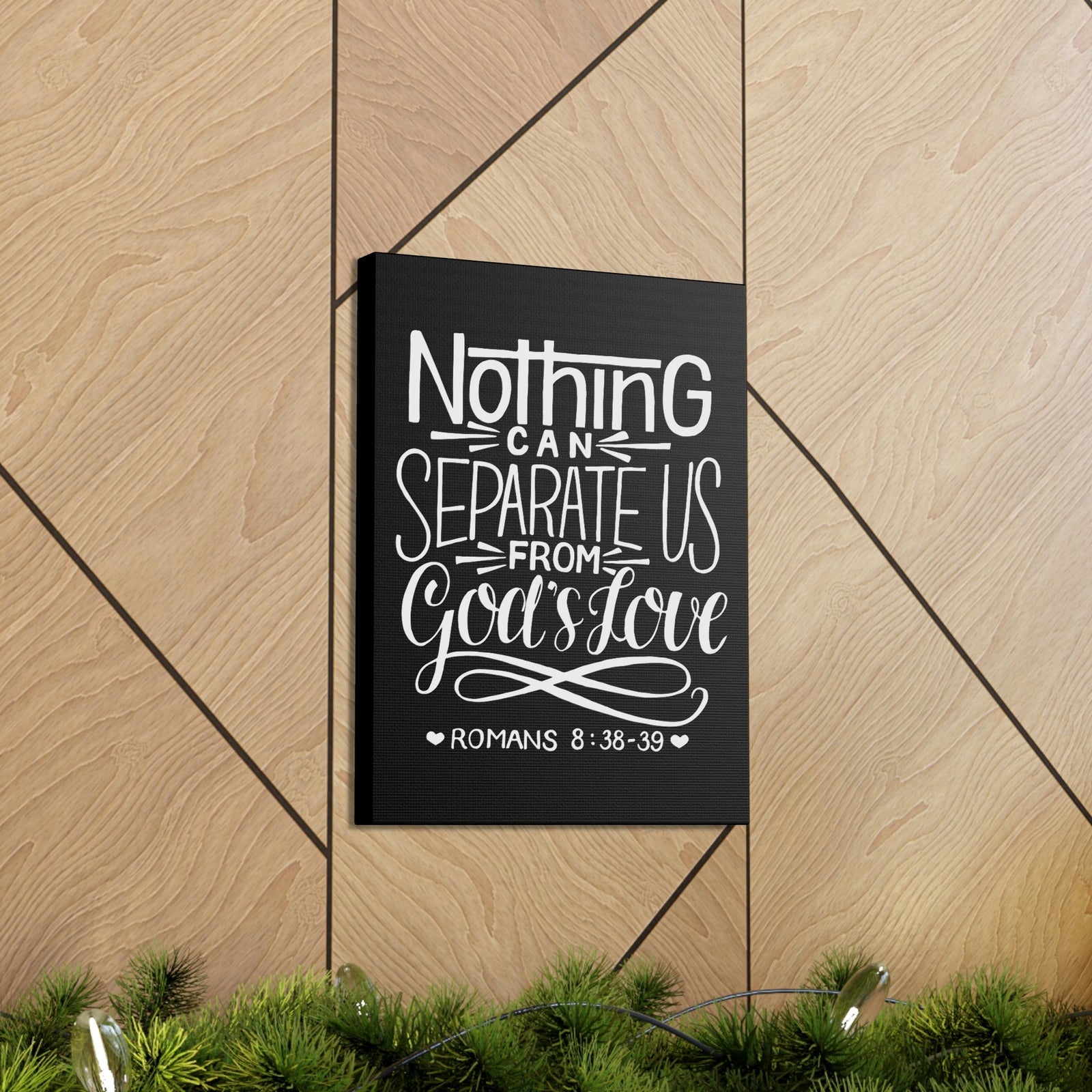 Scripture Walls Nothing Can Separate Us Romans 8:38 Bible Verse Canvas Christian Wall Art Ready to Hang Unframed-Express Your Love Gifts