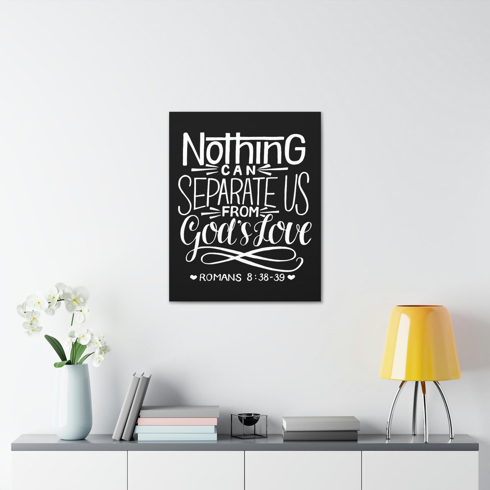 Scripture Walls Nothing Can Separate Us Romans 8:38 Bible Verse Canvas Christian Wall Art Ready to Hang Unframed-Express Your Love Gifts
