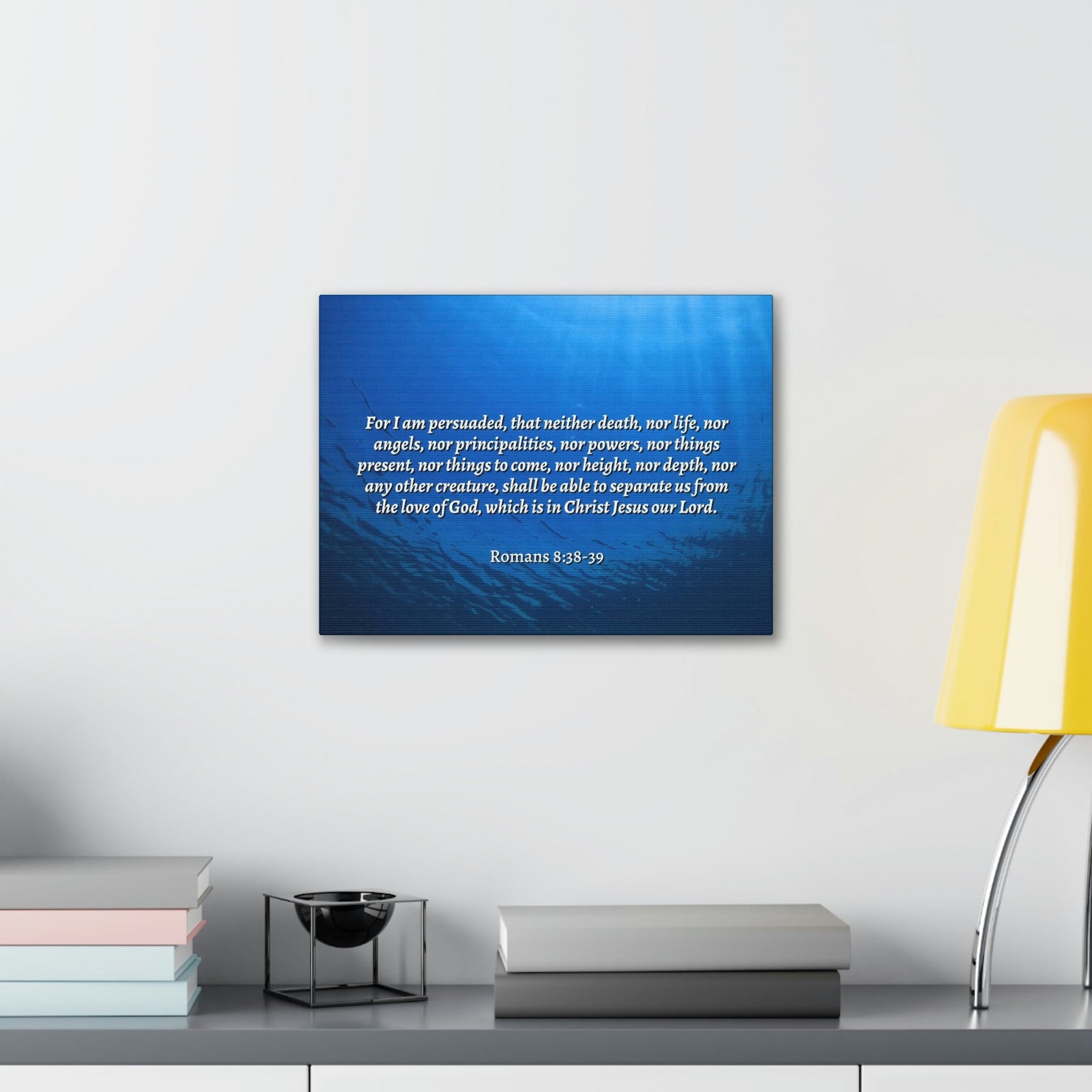 Scripture Walls Nothing Can Separate Us Romans 8:39 Bible Verse Canvas Christian Wall Art Ready to Hang Unframed-Express Your Love Gifts