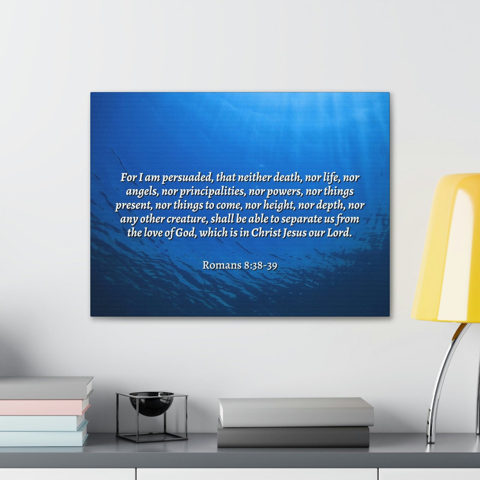 Scripture Walls Nothing Can Separate Us Romans 8:39 Bible Verse Canvas Christian Wall Art Ready to Hang Unframed-Express Your Love Gifts