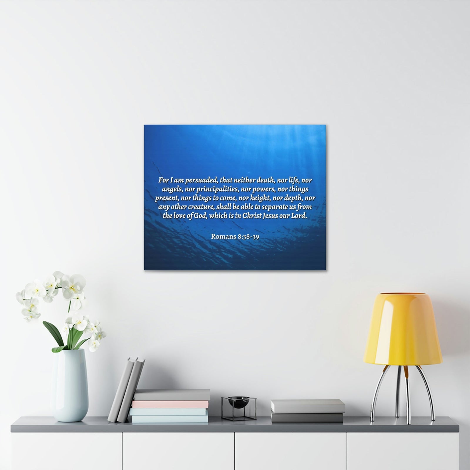 Scripture Walls Nothing Can Separate Us Romans 8:39 Bible Verse Canvas Christian Wall Art Ready to Hang Unframed-Express Your Love Gifts