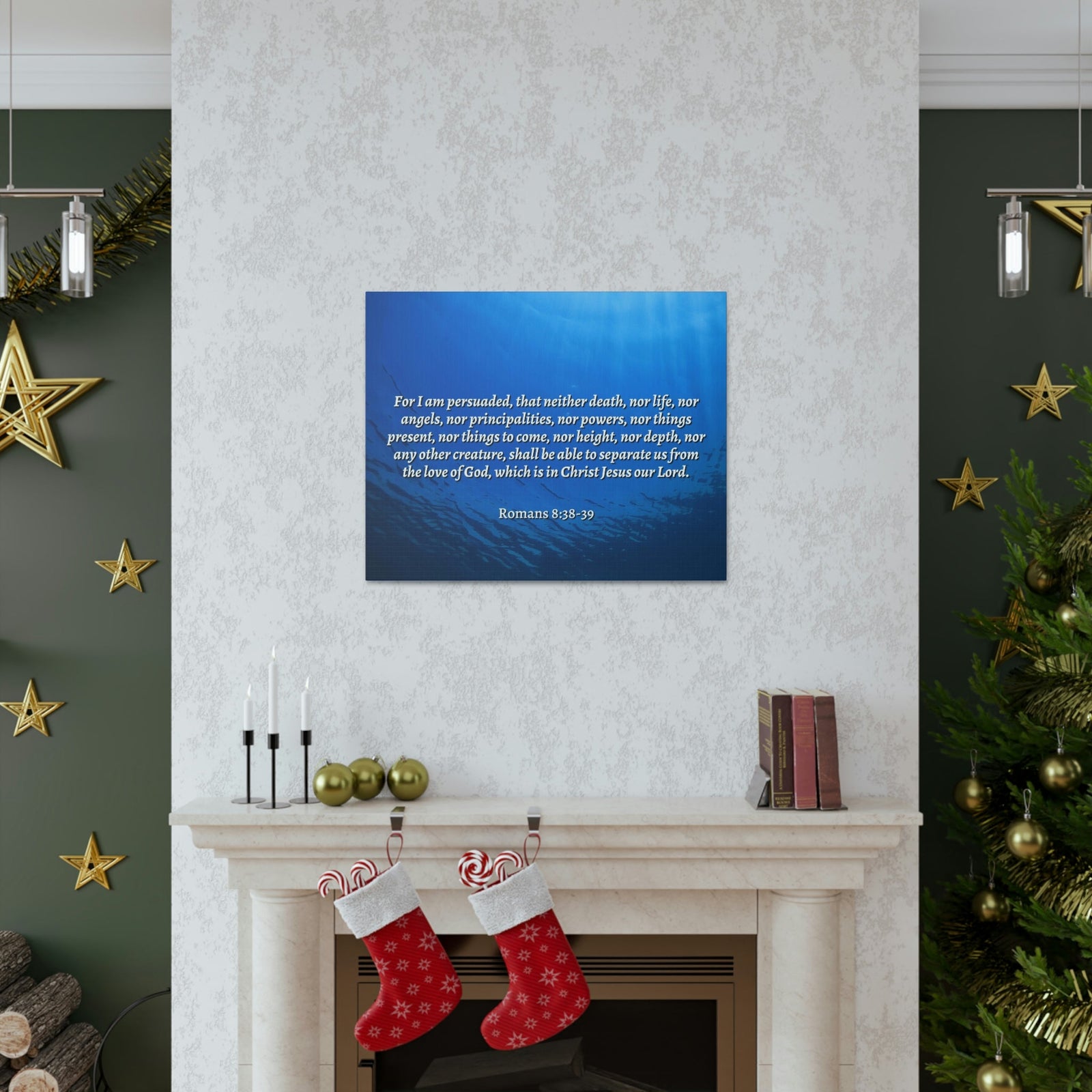 Scripture Walls Nothing Can Separate Us Romans 8:39 Bible Verse Canvas Christian Wall Art Ready to Hang Unframed-Express Your Love Gifts