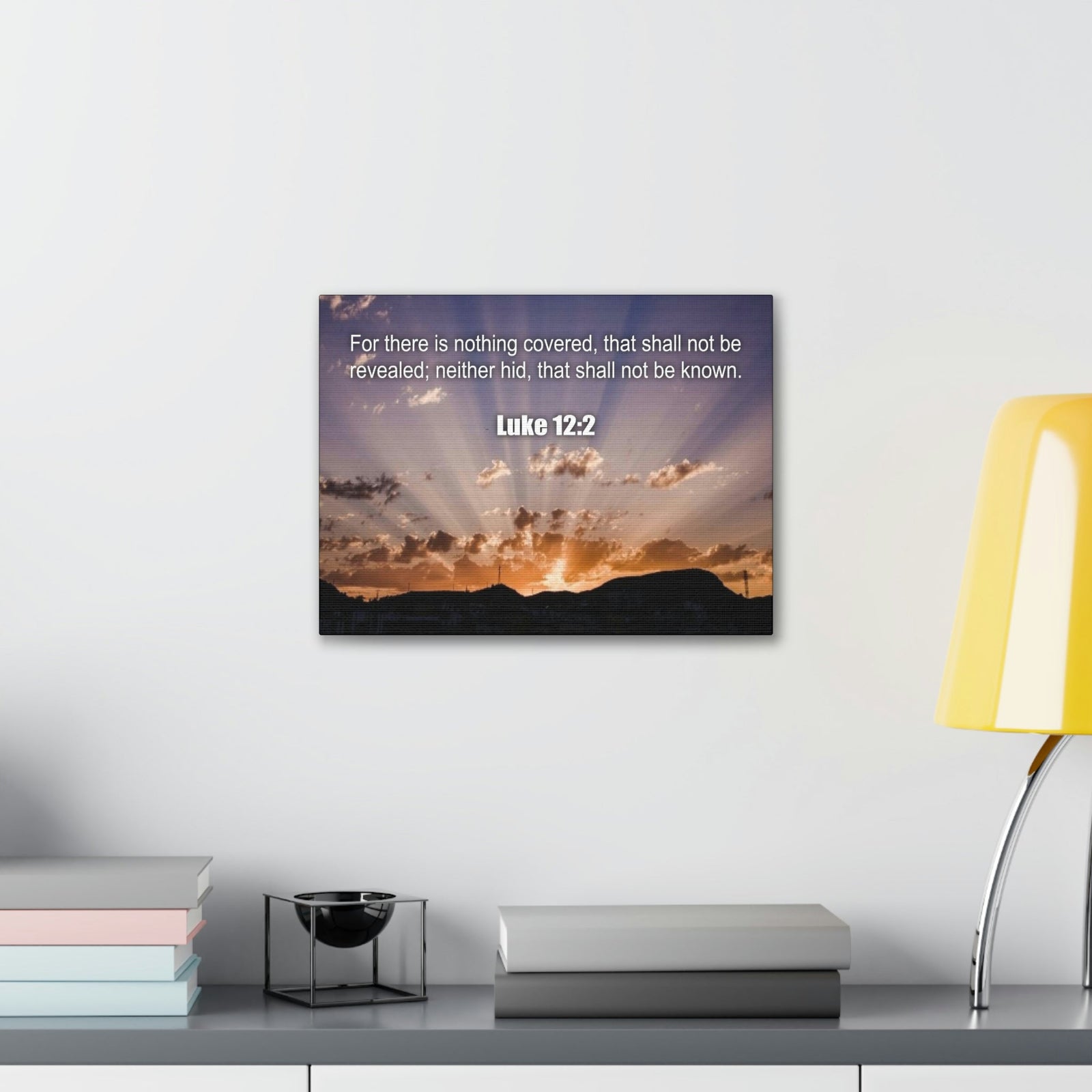 Scripture Walls Nothing Covered Luke 12:2 Bible Verse Canvas Christian Wall Art Ready to Hang Unframed-Express Your Love Gifts
