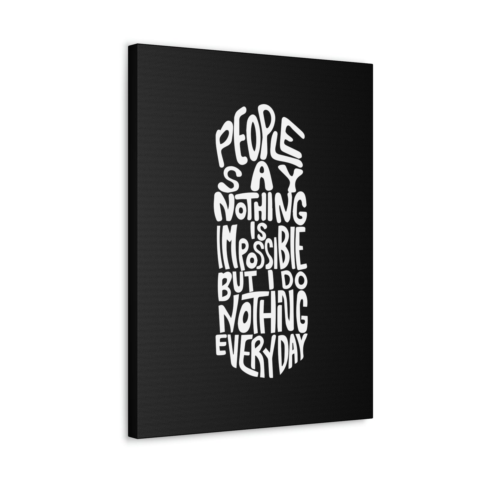 Scripture Walls Nothing Is Impossible Philippians 4:13 Black Christian Wall Art Bible Verse Print Ready to Hang Unframed-Express Your Love Gifts