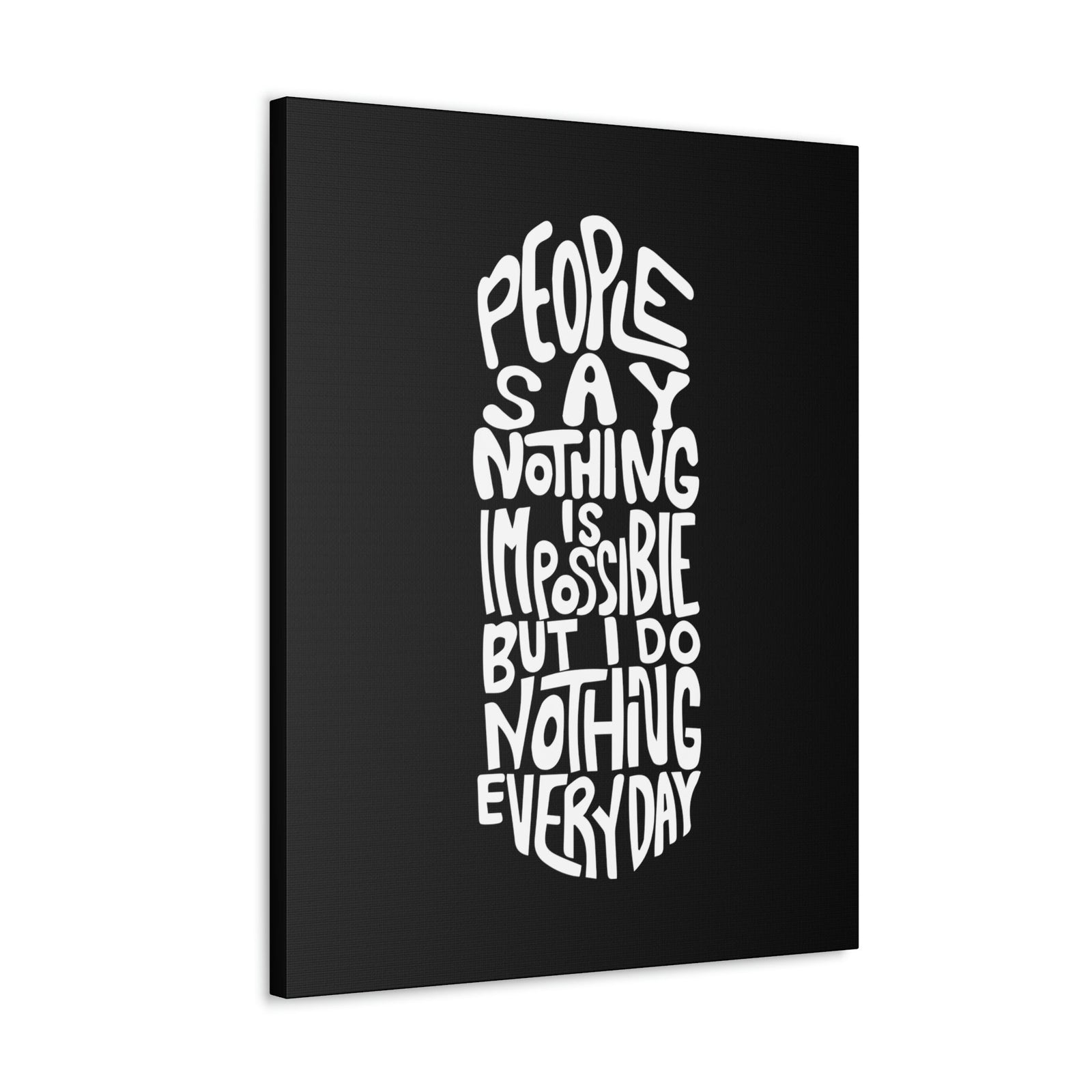 Scripture Walls Nothing Is Impossible Philippians 4:13 Black Christian Wall Art Bible Verse Print Ready to Hang Unframed-Express Your Love Gifts