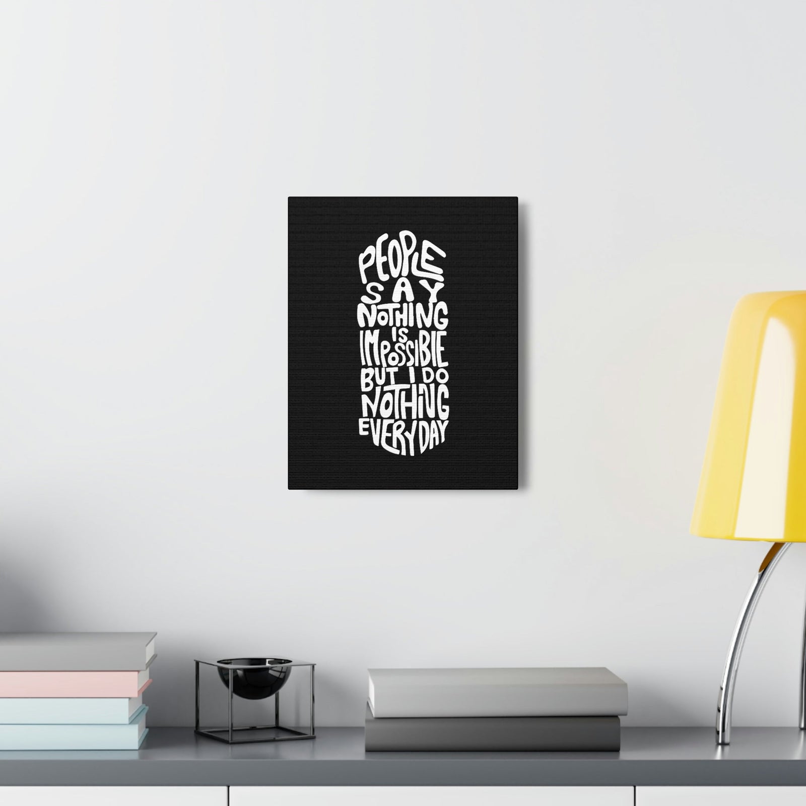 Scripture Walls Nothing Is Impossible Philippians 4:13 Black Christian Wall Art Bible Verse Print Ready to Hang Unframed-Express Your Love Gifts
