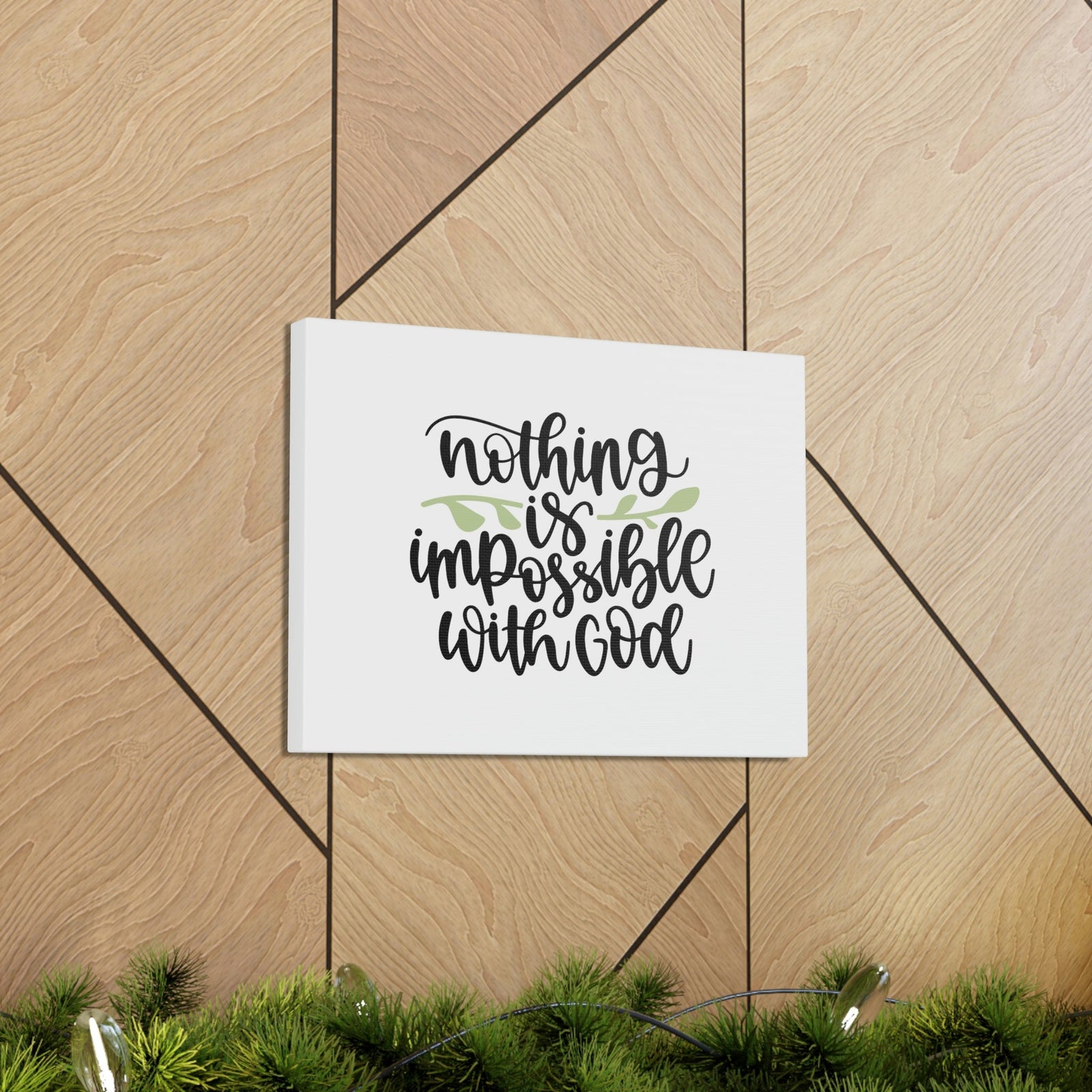 Scripture Walls Nothing Is Impossible With God Luke 1:37 Christian Wall Art Bible Verse Print Ready to Hang Unframed-Express Your Love Gifts