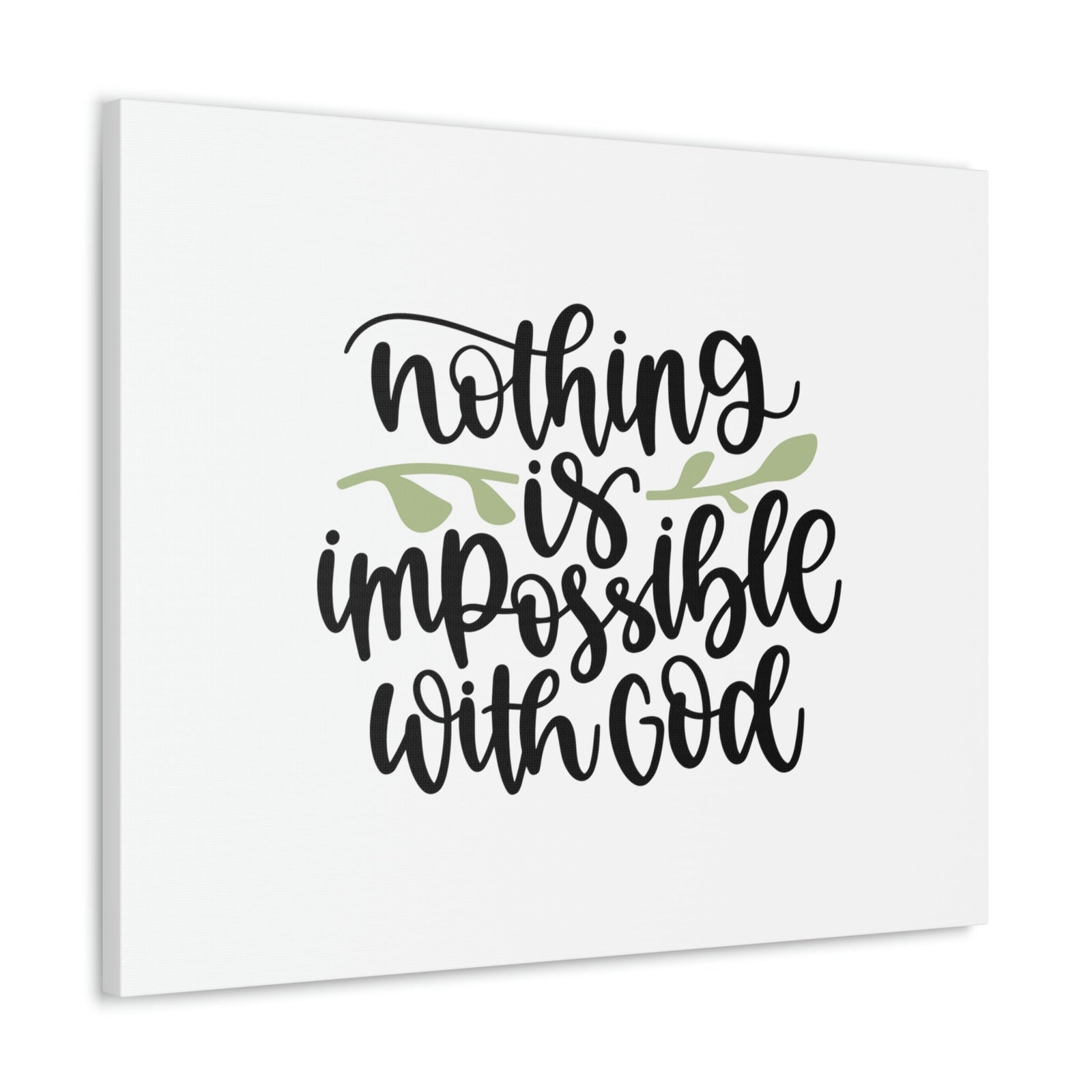 Scripture Walls Nothing Is Impossible With God Luke 1:37 Christian Wall Art Bible Verse Print Ready to Hang Unframed-Express Your Love Gifts