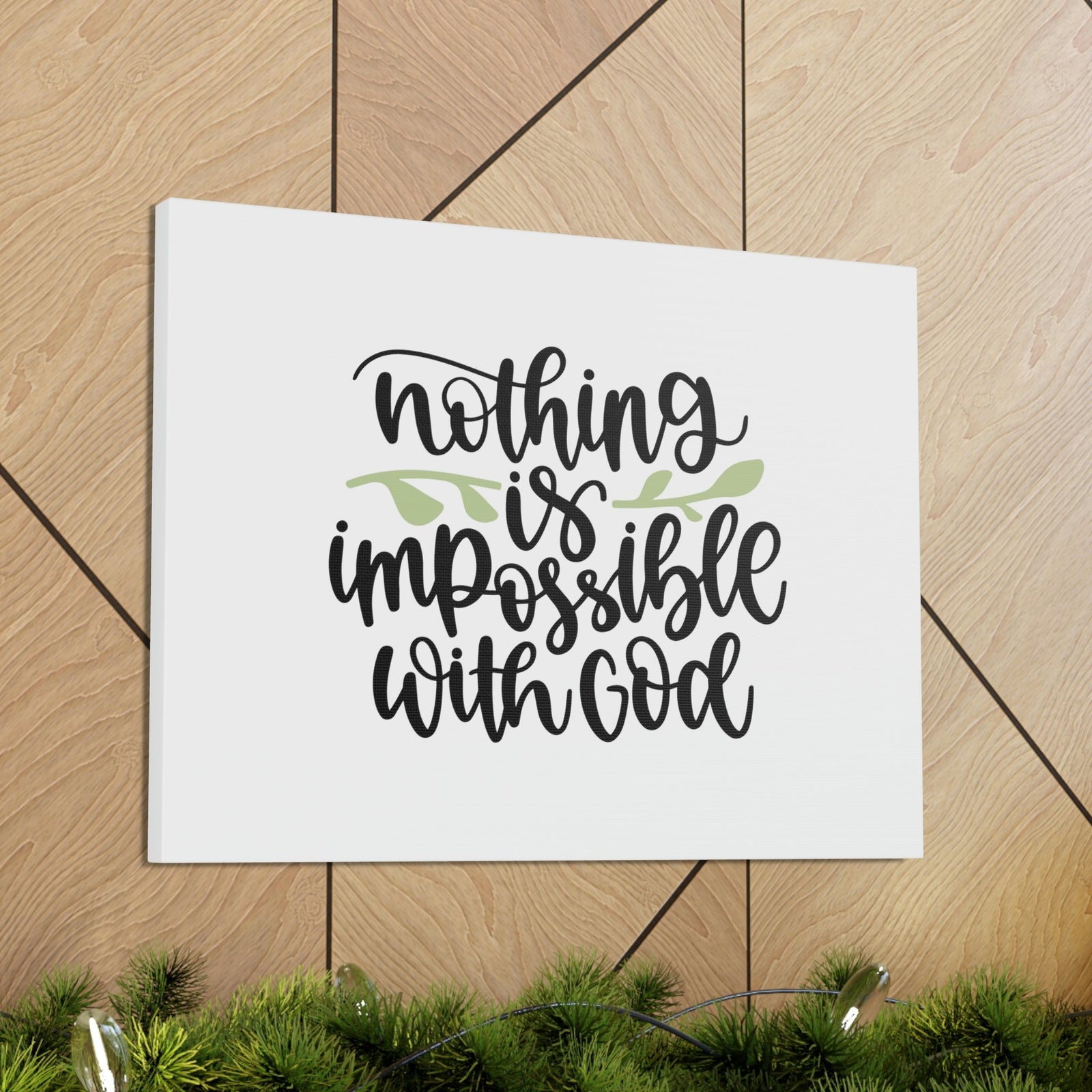 Scripture Walls Nothing Is Impossible With God Luke 1:37 Christian Wall Art Bible Verse Print Ready to Hang Unframed-Express Your Love Gifts