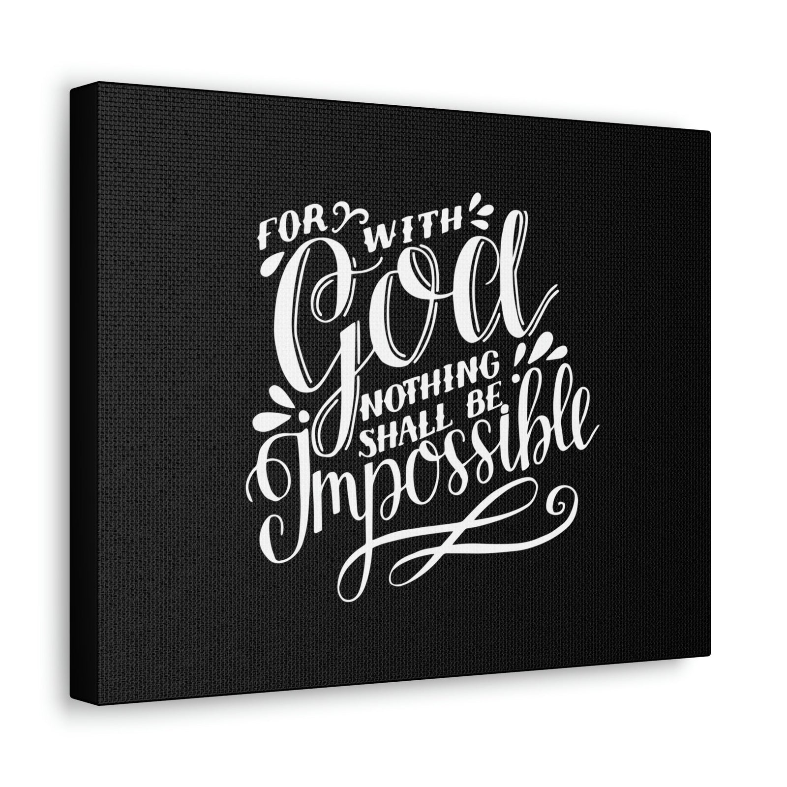 Scripture Walls Nothing Shall Be Impossible Luke 1:37 Calligraphy Christian Wall Art Bible Verse Print Ready to Hang Unframed-Express Your Love Gifts