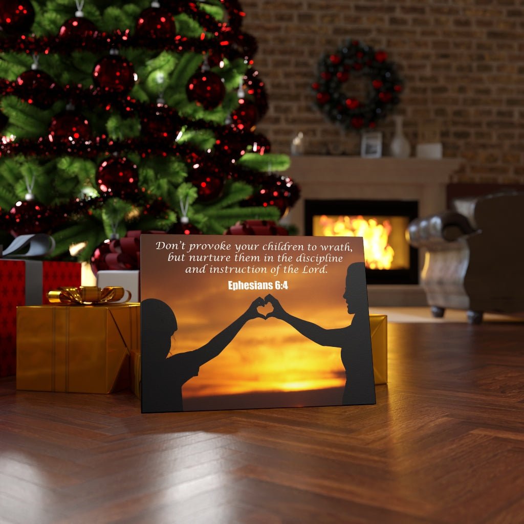 Scripture Walls Nurture and Admonition Ephesians 6:4 Bible Verse Canvas Christian Wall Art Ready to Hang Unframed-Express Your Love Gifts