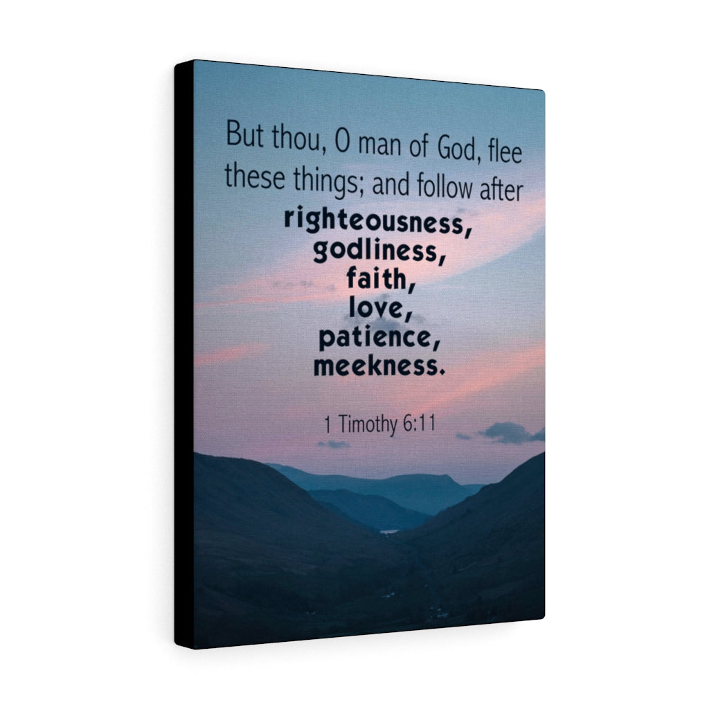 Scripture Walls O Man of God 1 Timothy 6:11 Bible Verse Canvas Christian Wall Art Ready to Hang Unframed-Express Your Love Gifts