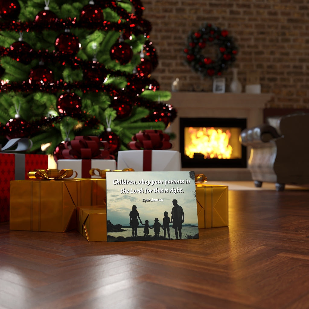 Scripture Walls Obey Your PArents Ephesians 6:1 Bible Verse Canvas Christian Wall Art Ready to Hang Unframed-Express Your Love Gifts