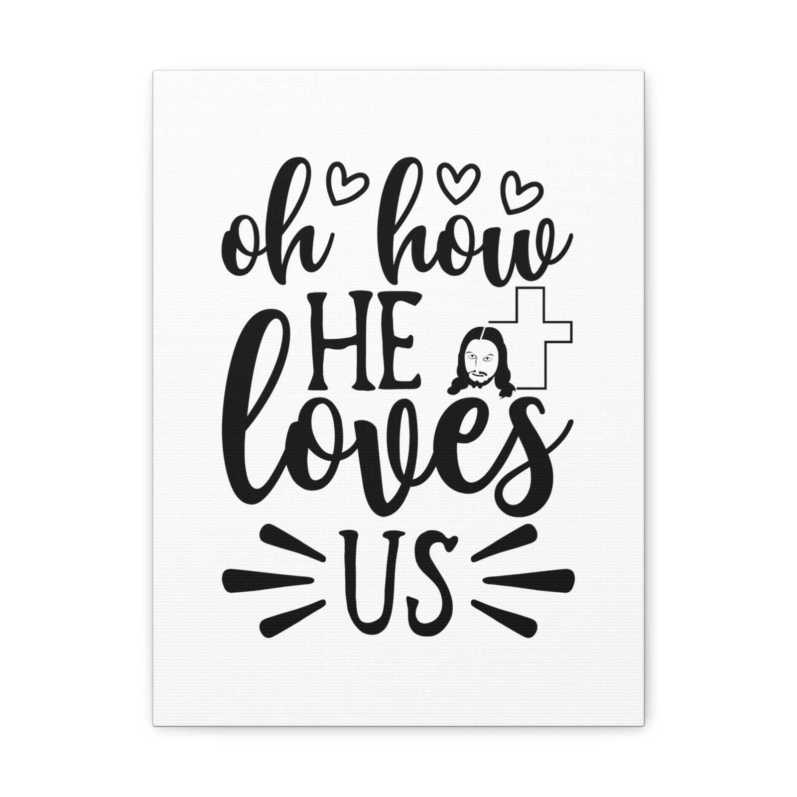 Scripture Walls Oh How He Loves Us ROMANS 5:8 Christian Wall Art Print Ready to Hang Unframed-Express Your Love Gifts