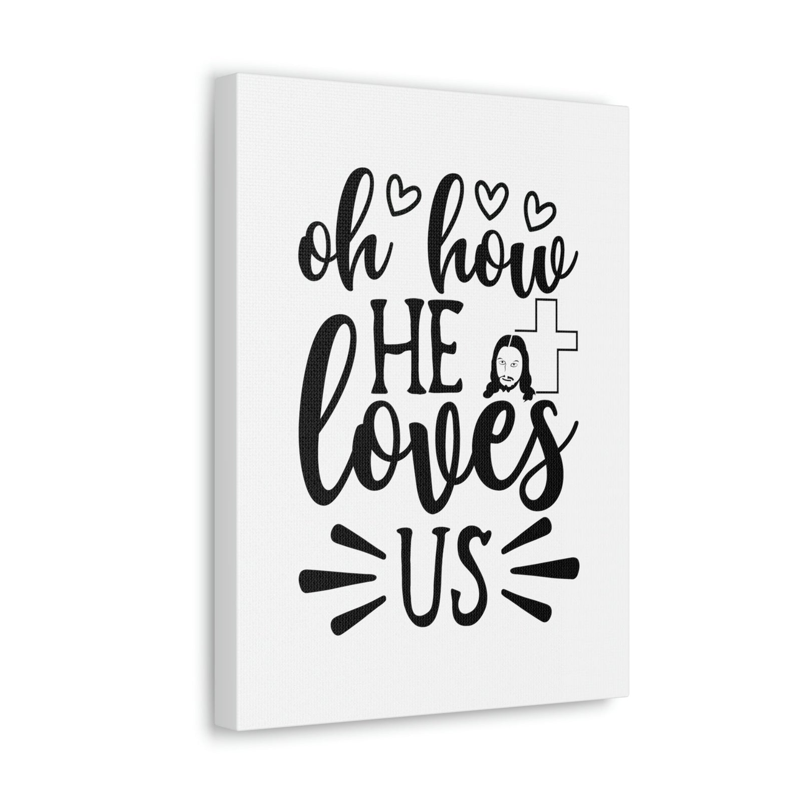 Scripture Walls Oh How He Loves Us ROMANS 5:8 Christian Wall Art Print Ready to Hang Unframed-Express Your Love Gifts