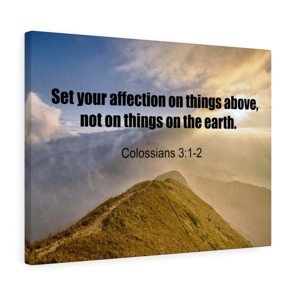 Scripture Walls On Things Above Colossians 3:2 Bible Verse Canvas Christian Wall Art Ready to Hang Unframed-Express Your Love Gifts