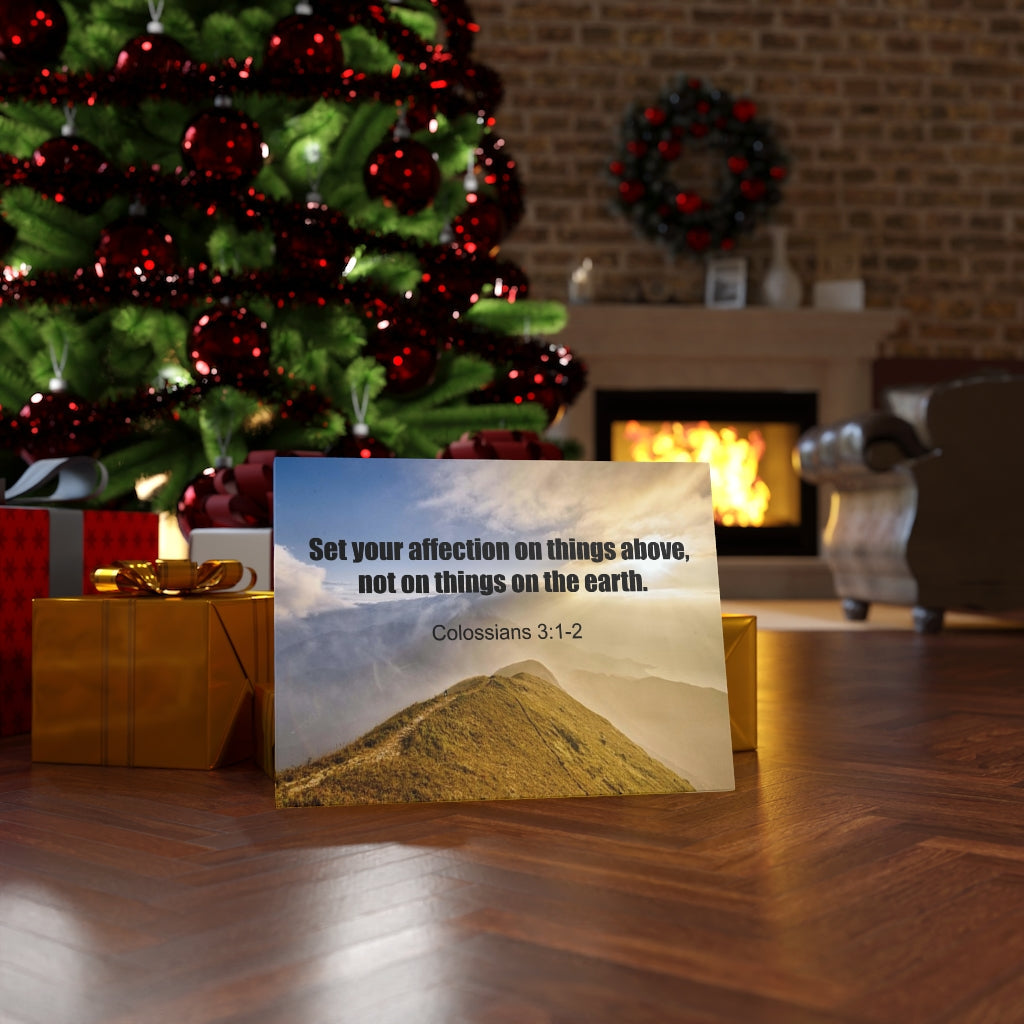 Scripture Walls On Things Above Colossians 3:2 Bible Verse Canvas Christian Wall Art Ready to Hang Unframed-Express Your Love Gifts