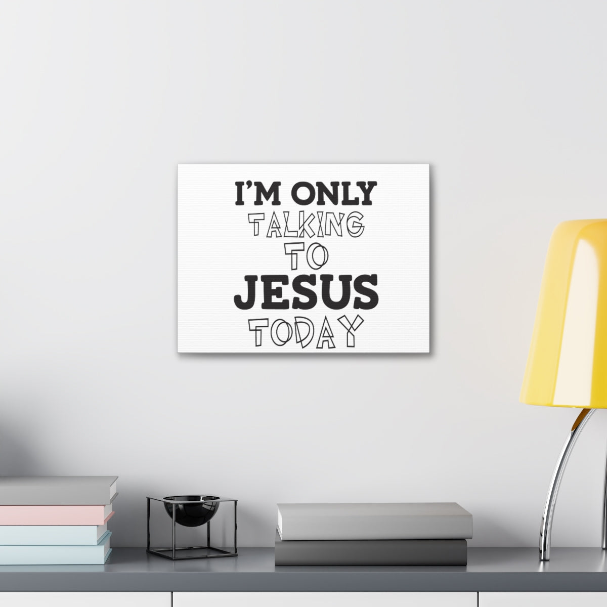 Scripture Walls Only Talking To Jesus Matthew 22:37 White Christian Wall Art Bible Verse Print Ready to Hang Unframed-Express Your Love Gifts