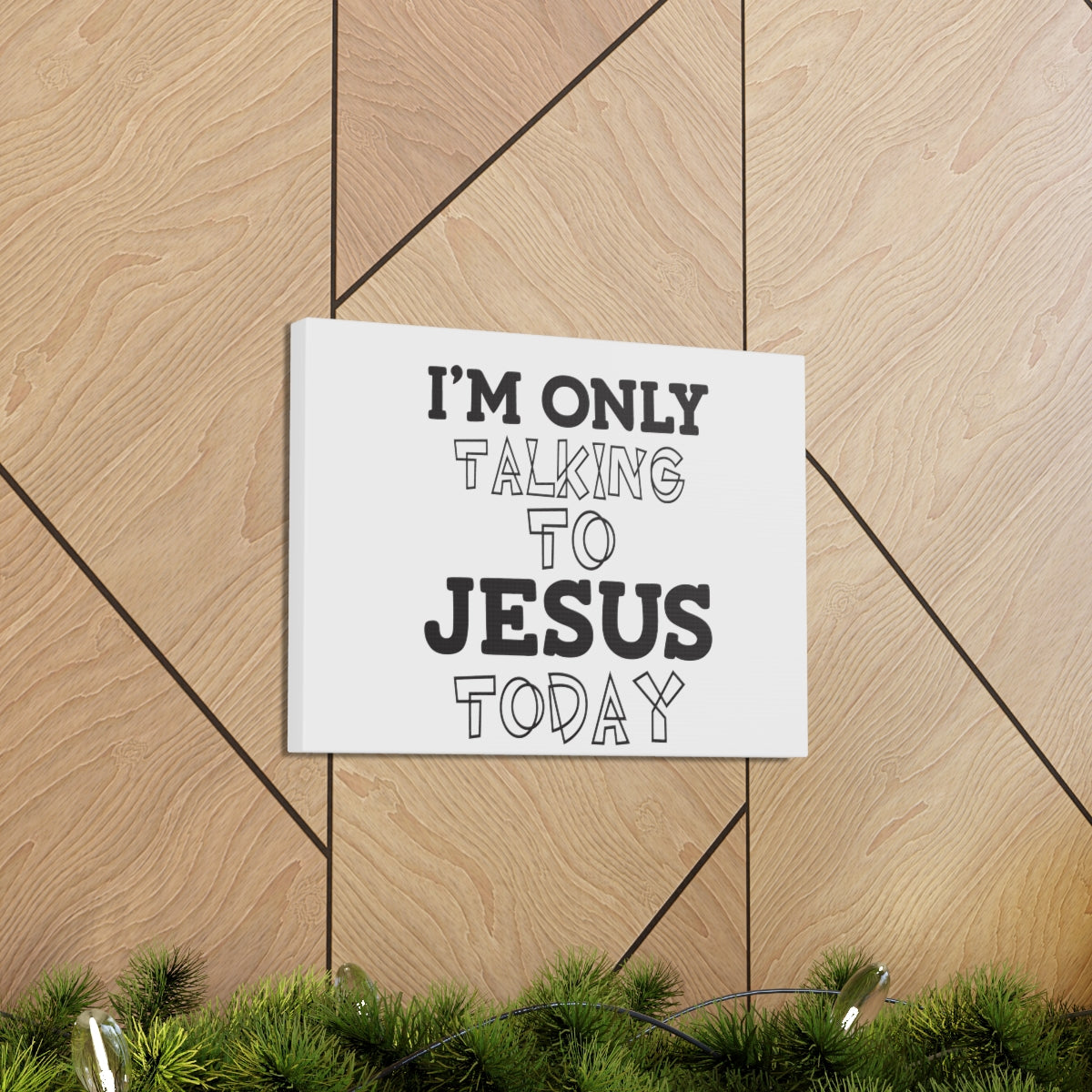 Scripture Walls Only Talking To Jesus Matthew 22:37 White Christian Wall Art Bible Verse Print Ready to Hang Unframed-Express Your Love Gifts