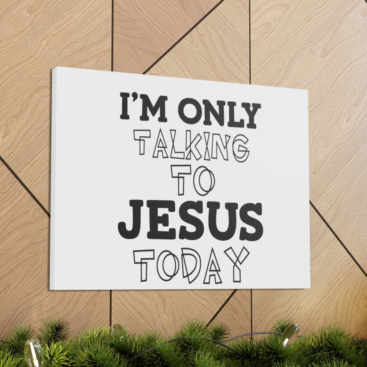 Scripture Walls Only Talking To Jesus Matthew 22:37 White Christian Wall Art Bible Verse Print Ready to Hang Unframed-Express Your Love Gifts