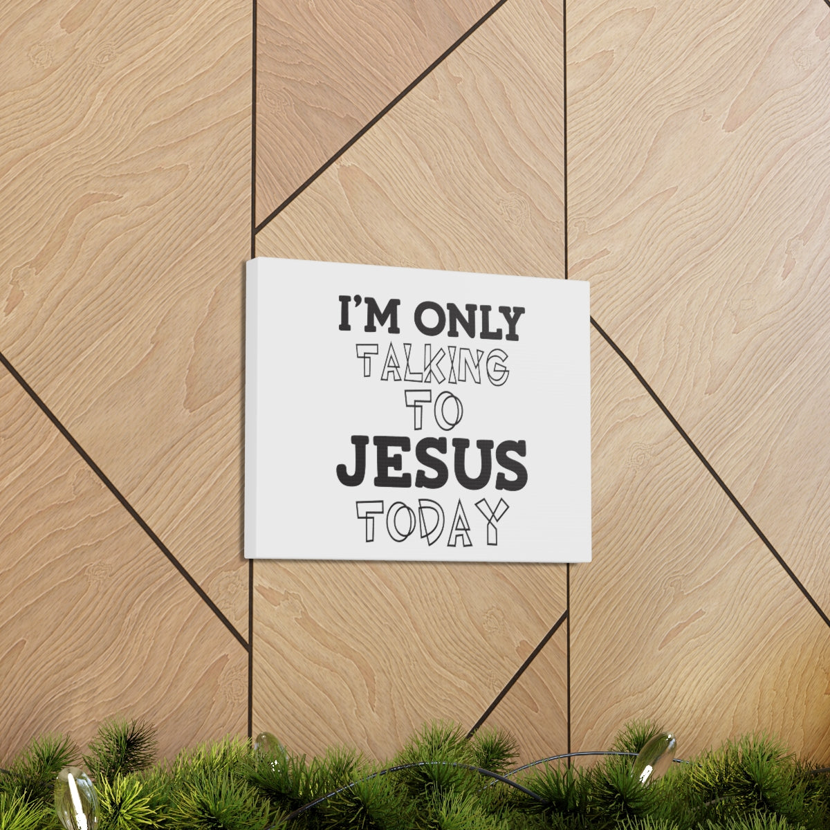 Scripture Walls Only Talking To Jesus Matthew 22:37 White Christian Wall Art Bible Verse Print Ready to Hang Unframed-Express Your Love Gifts