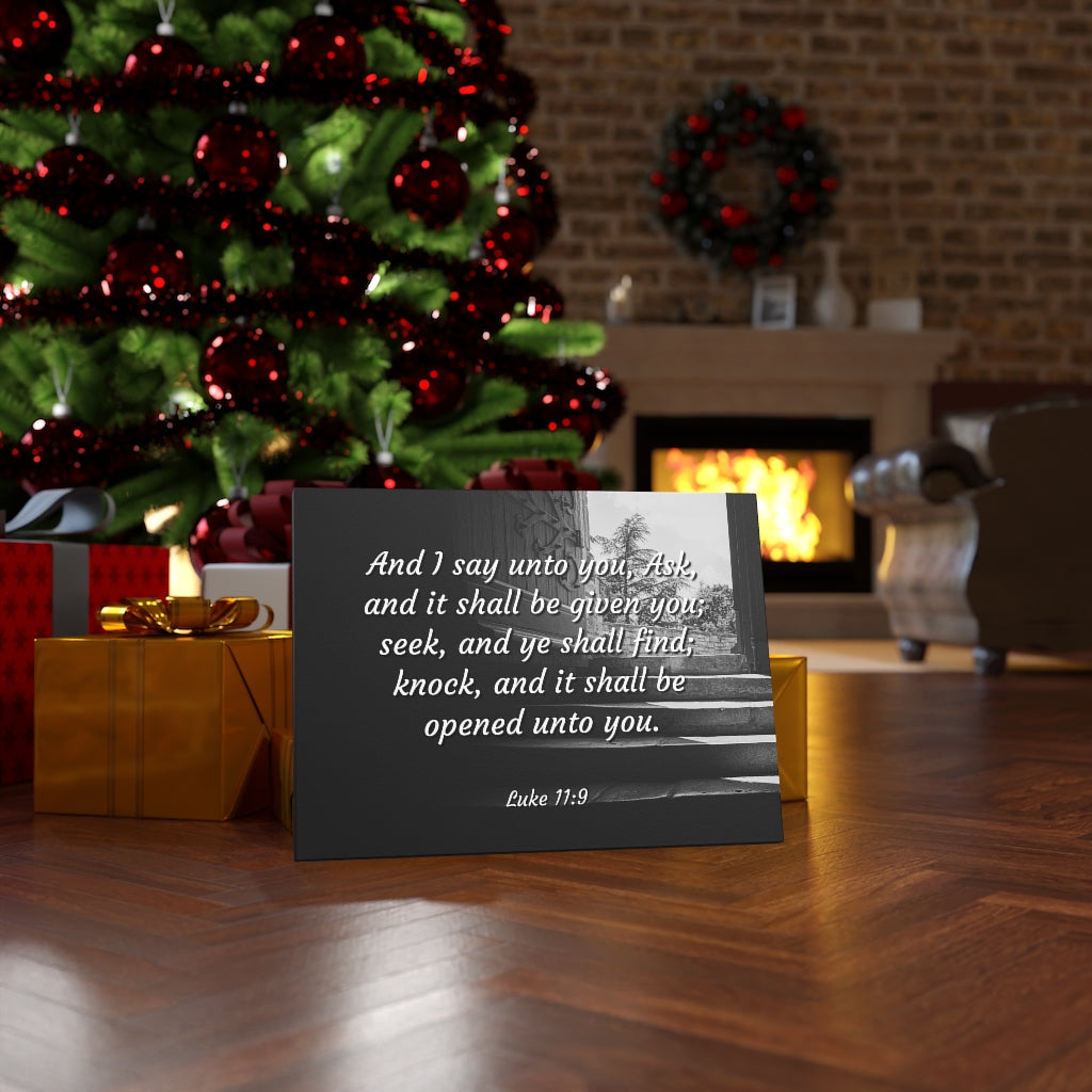 Scripture Walls Opened Luke 1:9 Bible Verse Canvas Christian Wall Art Ready to Hang Unframed-Express Your Love Gifts