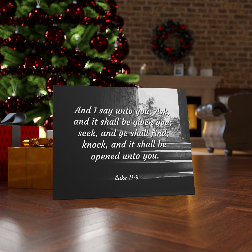 Scripture Walls Opened Luke 1:9 Bible Verse Canvas Christian Wall Art Ready to Hang Unframed-Express Your Love Gifts