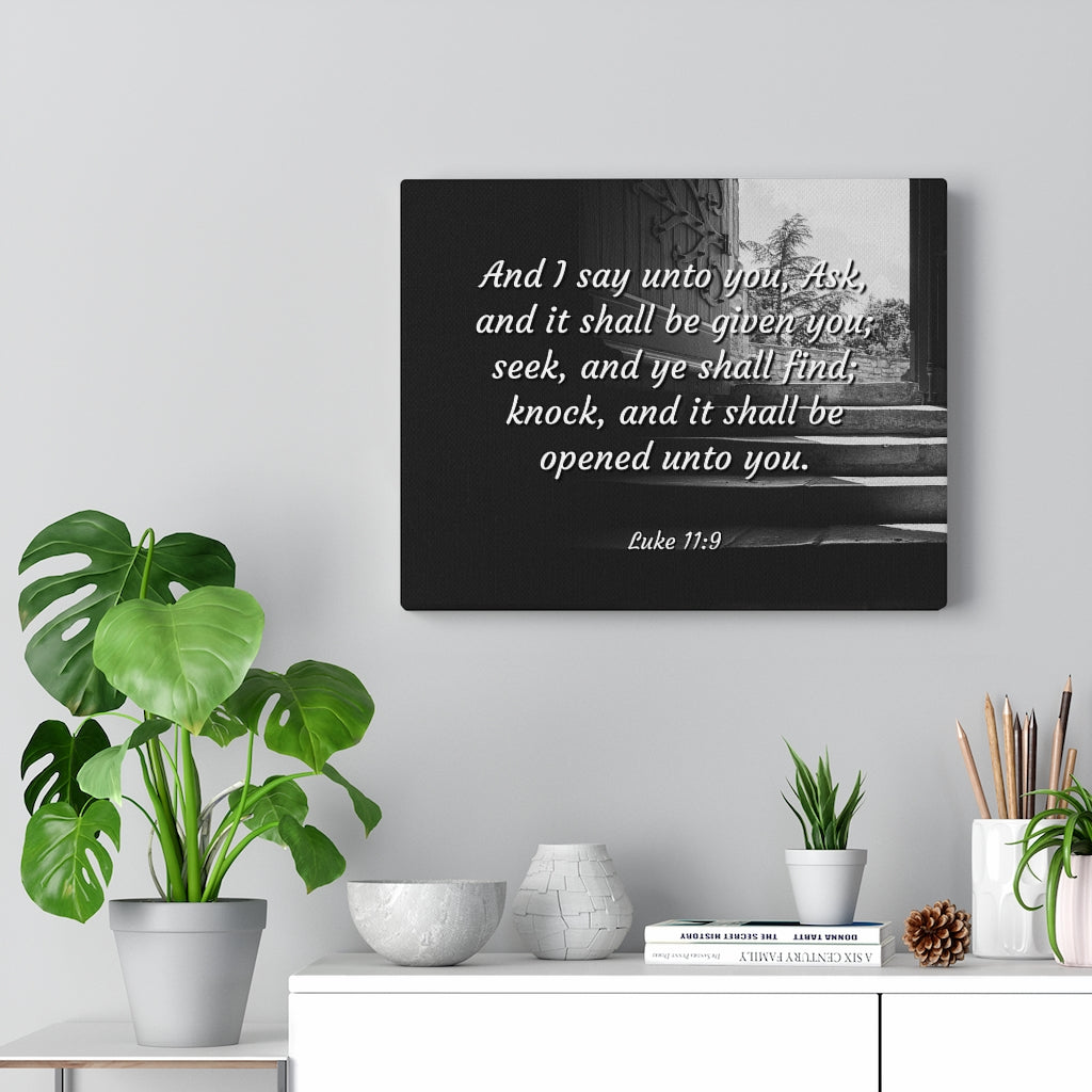 Scripture Walls Opened Luke 1:9 Bible Verse Canvas Christian Wall Art Ready to Hang Unframed-Express Your Love Gifts