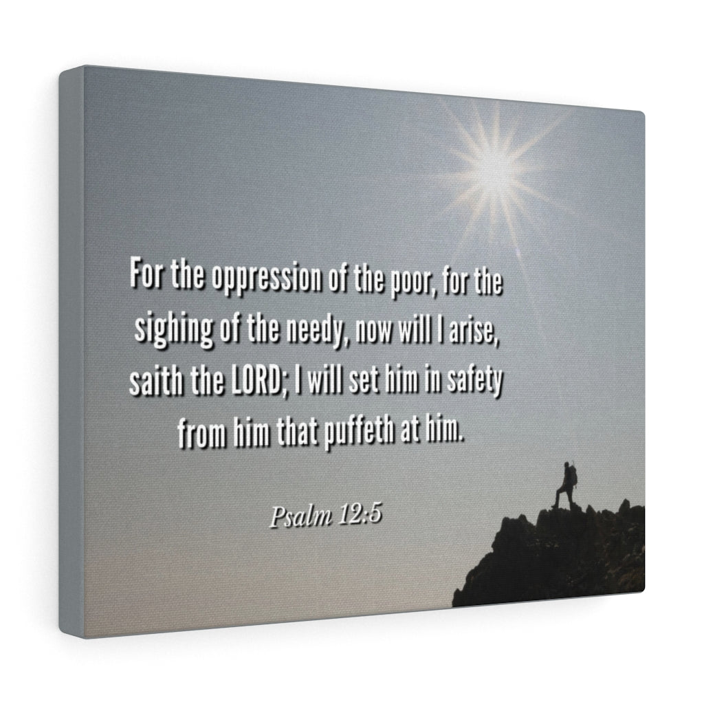 Scripture Walls Oppression Of The Poor Psalm 12:5 Bible Verse Canvas Christian Wall Art Ready to Hang Unframed-Express Your Love Gifts