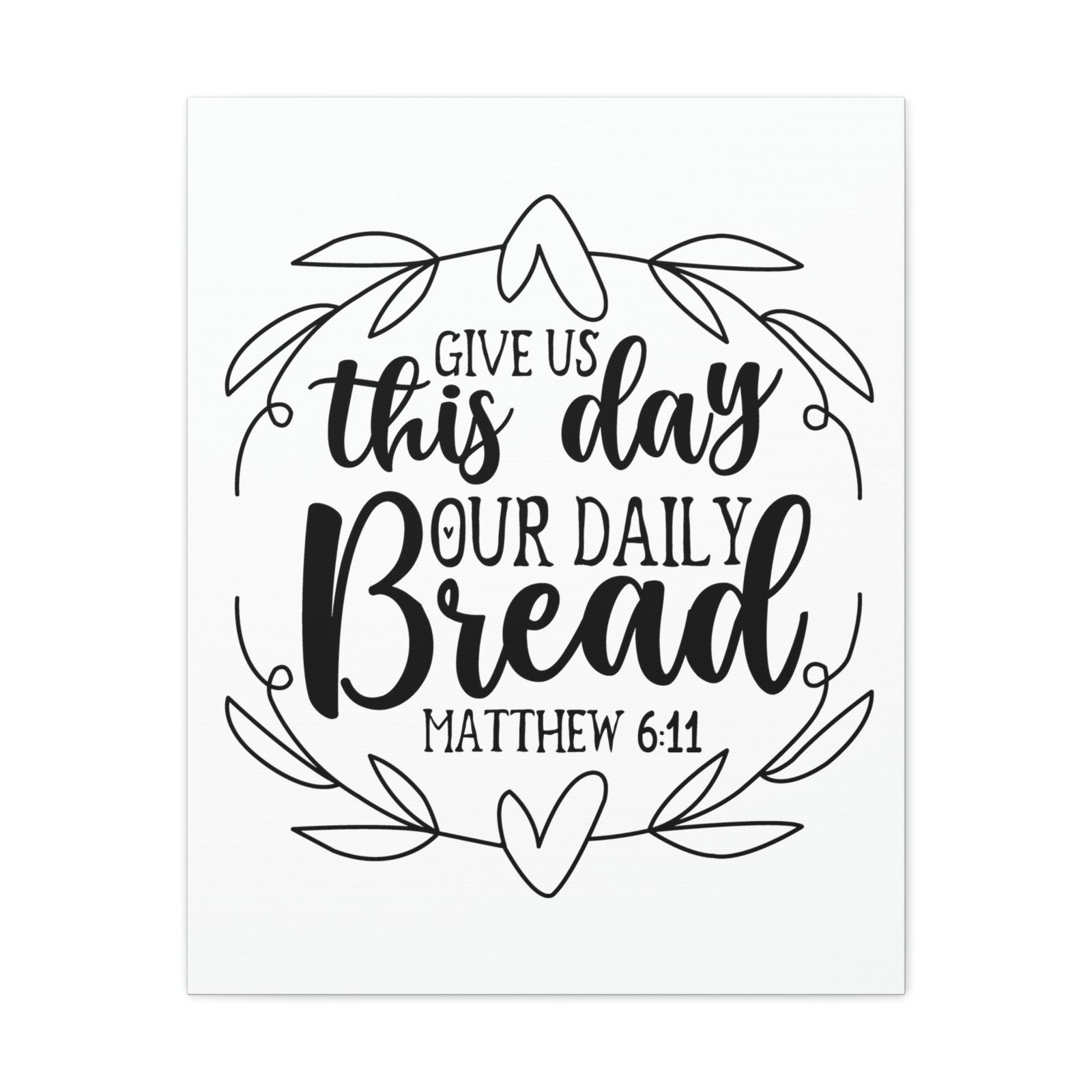 Scripture Walls Our Daily Bread Matthew 6:11 Bible Verse Canvas Christian Wall Art Ready to Hang Unframed-Express Your Love Gifts