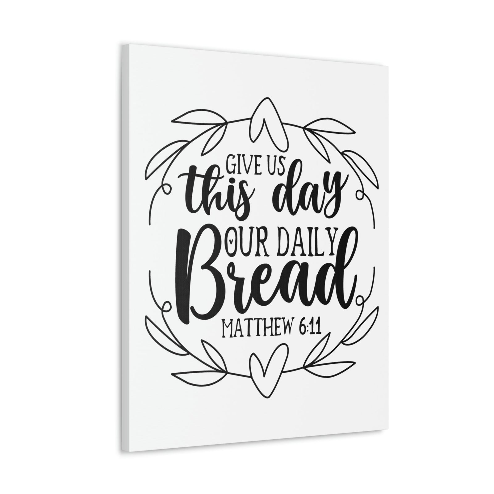 Scripture Walls Our Daily Bread Matthew 6:11 Bible Verse Canvas Christian Wall Art Ready to Hang Unframed-Express Your Love Gifts