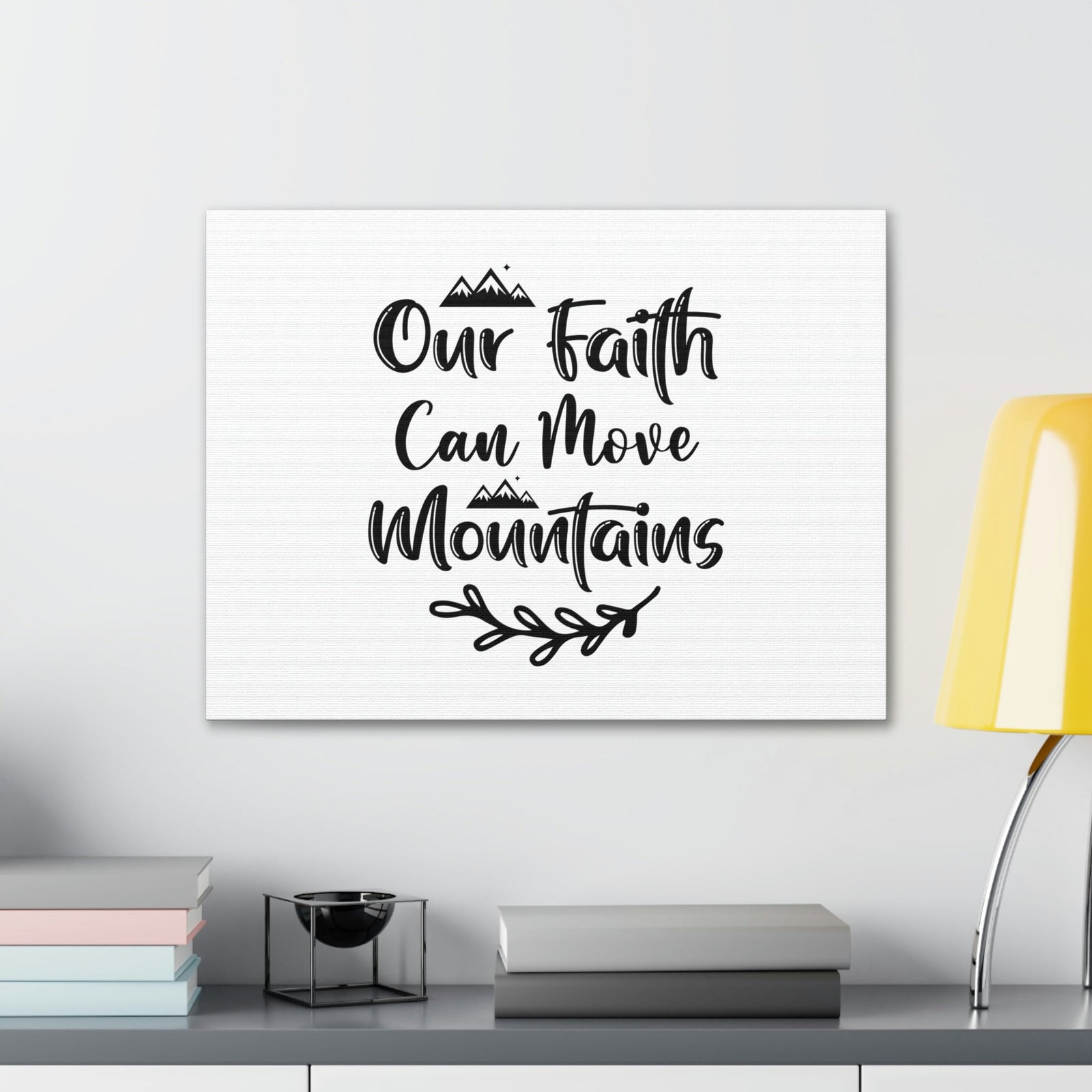 Scripture Walls Our Faith Can Move Mountains Matthew 17:20 Christian Wall Art Bible Verse Print Ready to Hang Unframed-Express Your Love Gifts