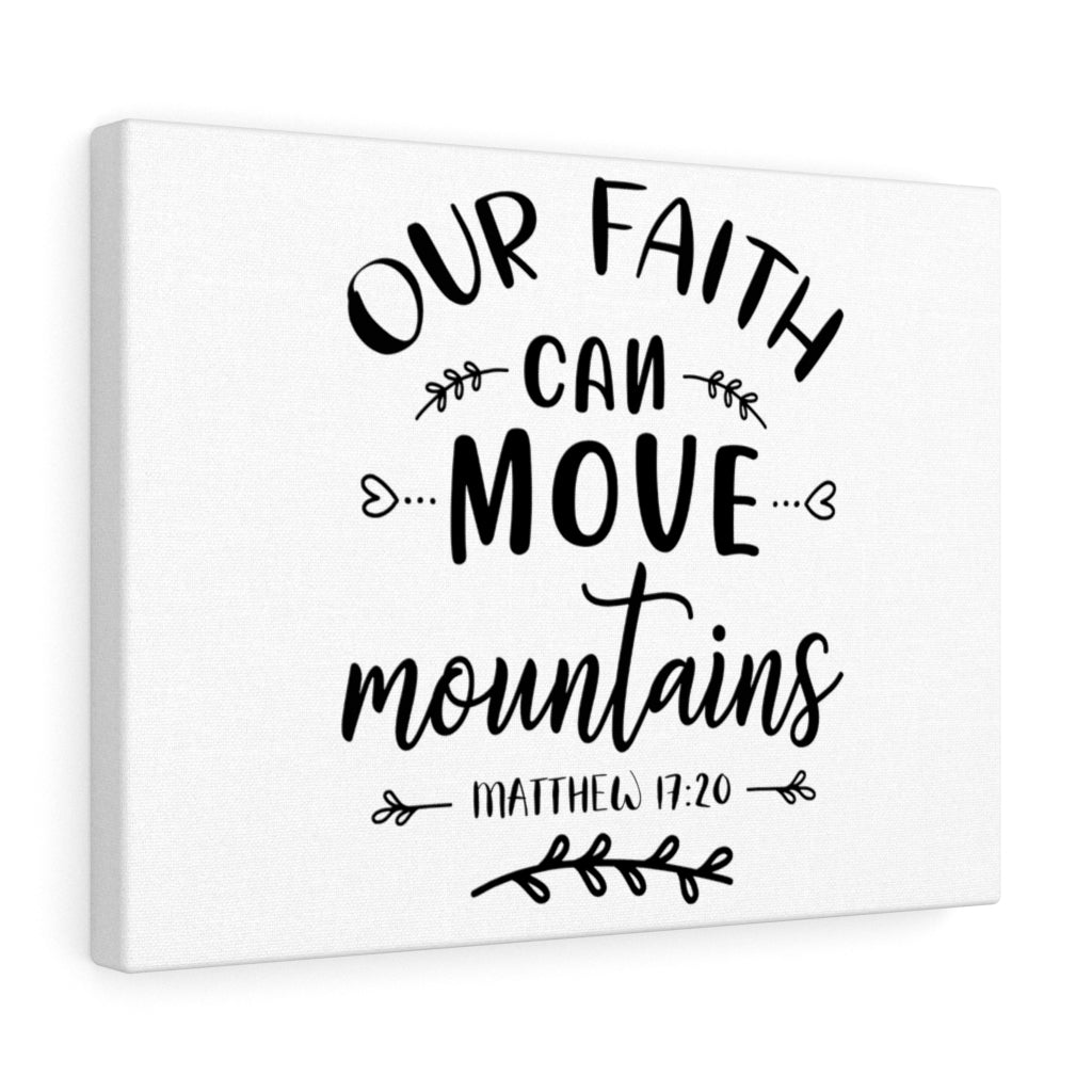 Scripture Walls Our Faith Matthew 17:20 Bible Verse Canvas Christian Wall Art Ready to Hang Unframed-Express Your Love Gifts