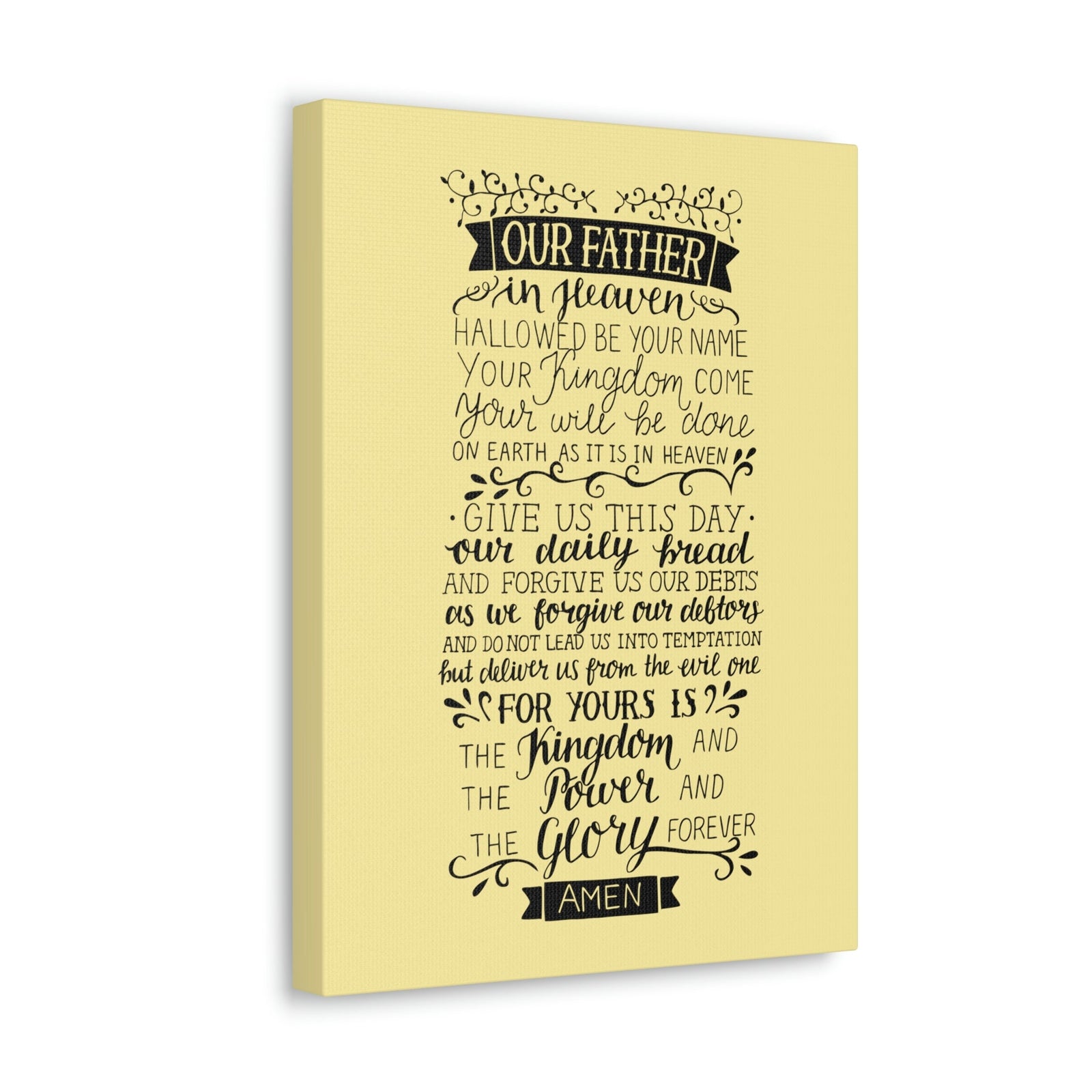Scripture Walls Our Father In Heaven Isaiah 64:7 Light Yellow Bible Verse Canvas Christian Wall Art Ready to Hang Unframed-Express Your Love Gifts