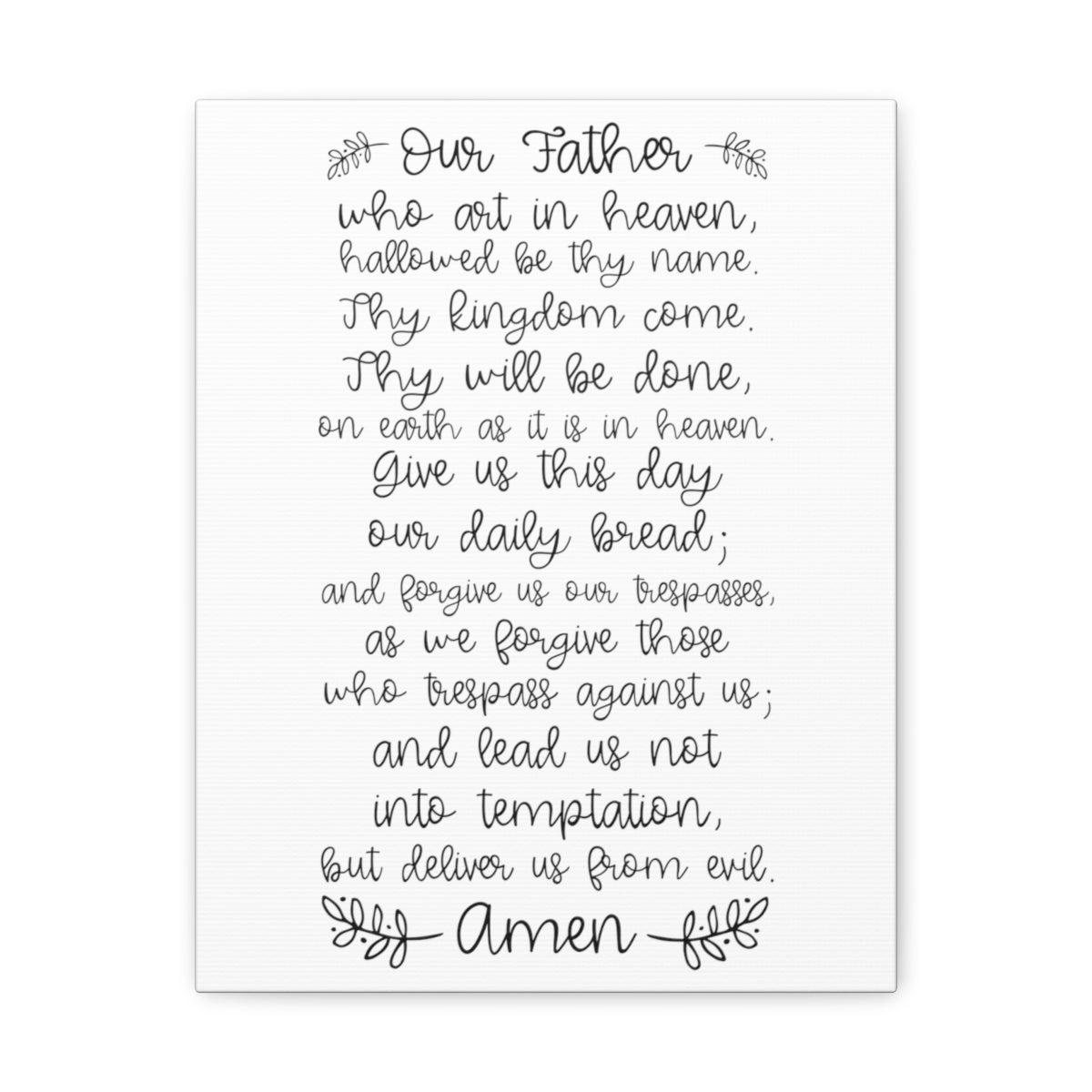 Scripture Walls Our Father Who Art In Heaven Matthew 6:9-13 Christian Wall Art Print Ready to Hang Unframed-Express Your Love Gifts