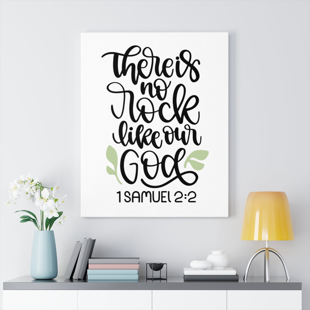 Scripture Walls Our God 1 Samuel 2:2 Bible Verse Canvas Christian Wall Art Ready to Hang Unframed-Express Your Love Gifts